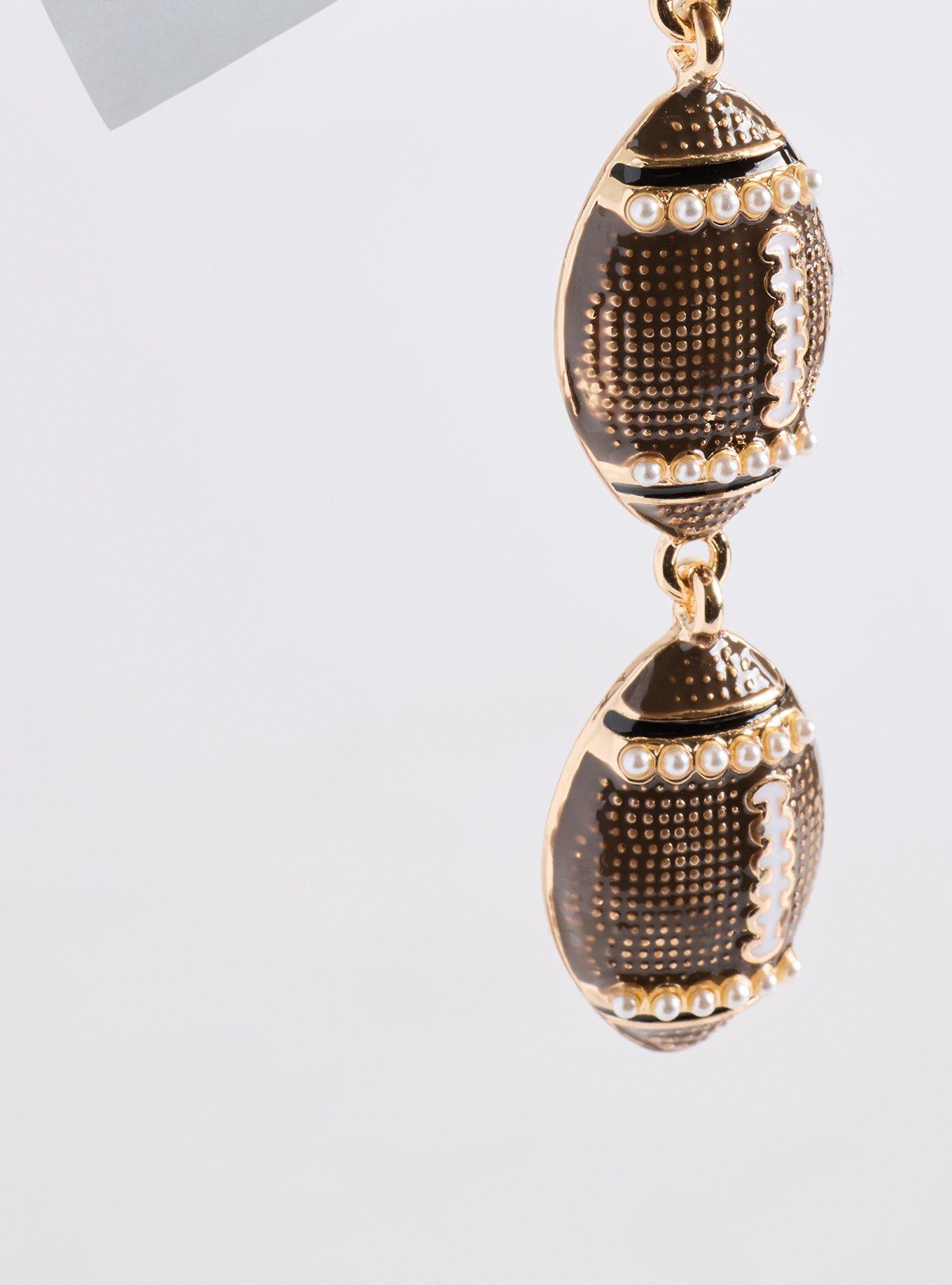 Plus Size Football Earring, , alternate