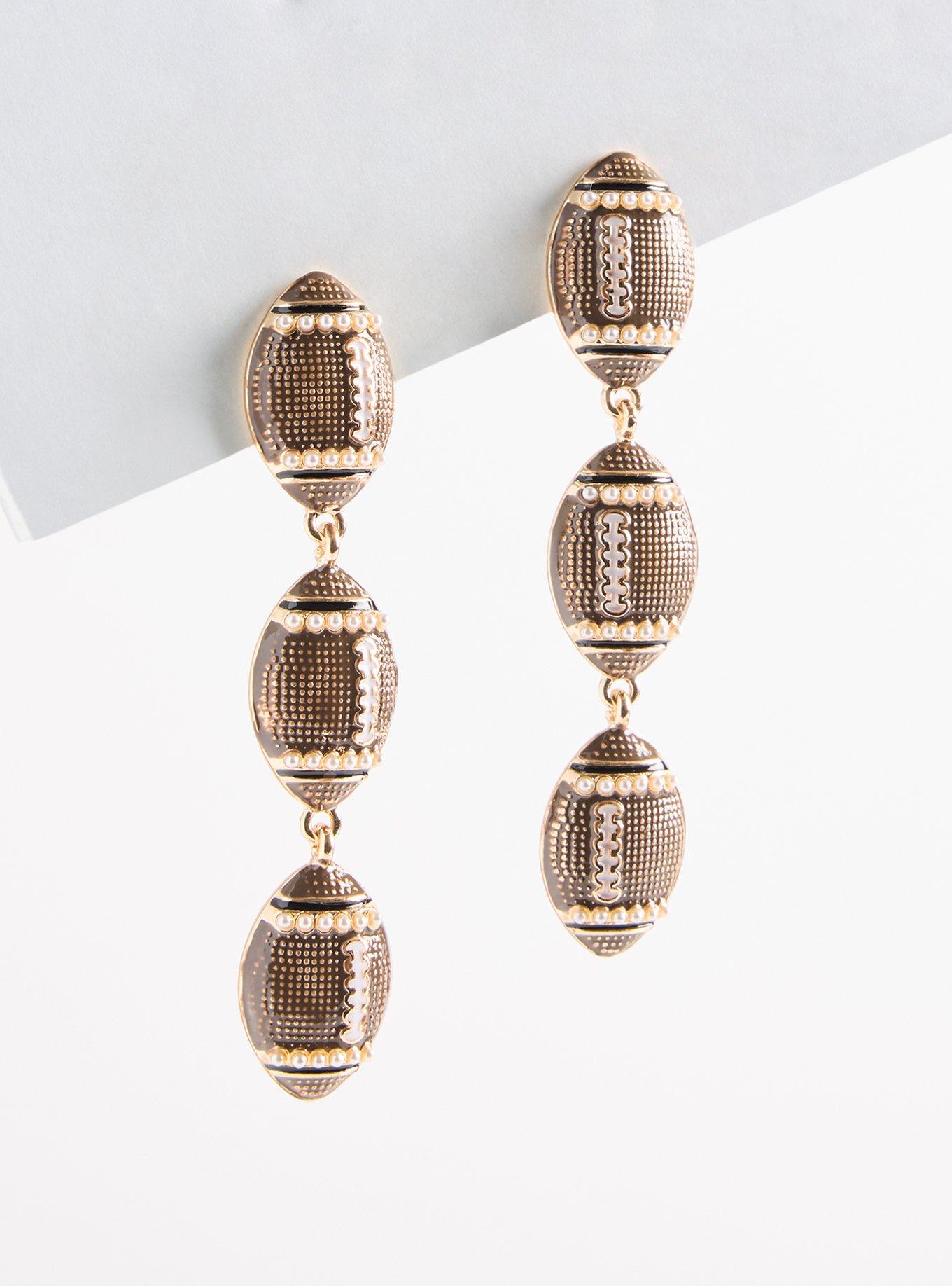 Plus Size Football Earring, , hi-res