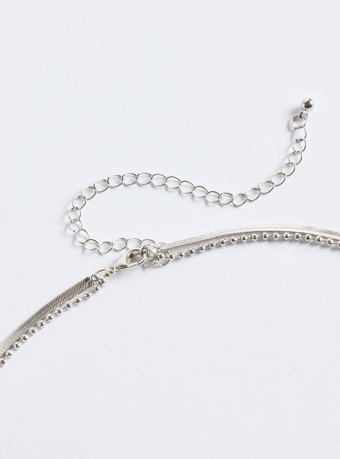Plus Size Shotbead Layered Drop Necklace, , alternate