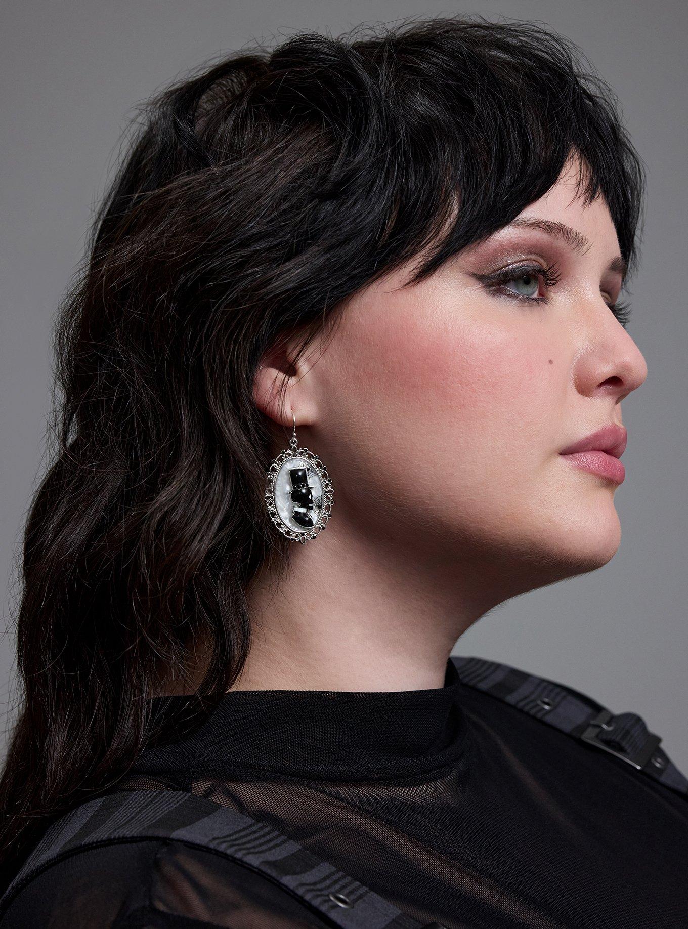 Plus Size Cameo Earring, , alternate