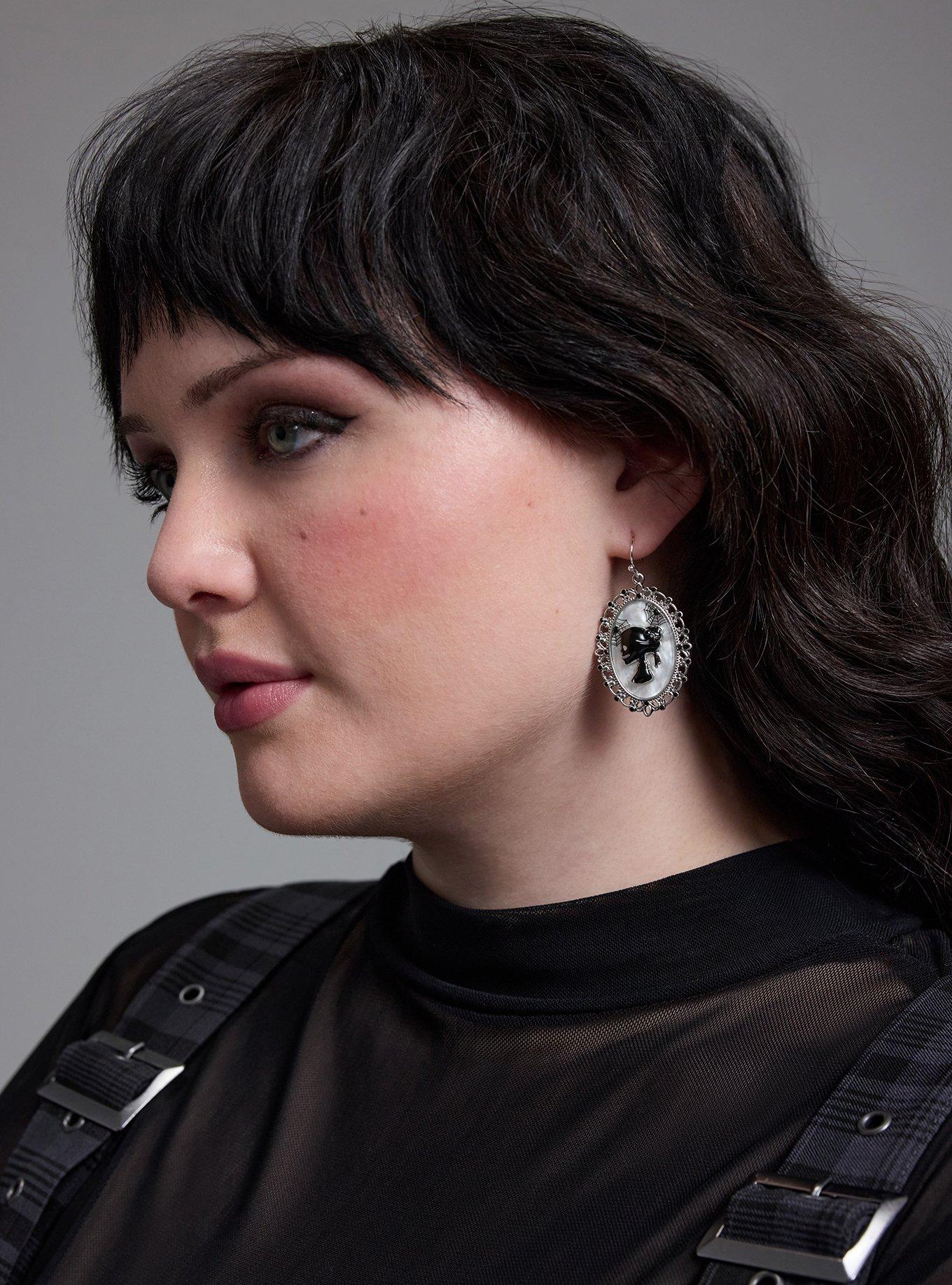 Plus Size Cameo Earring, , alternate