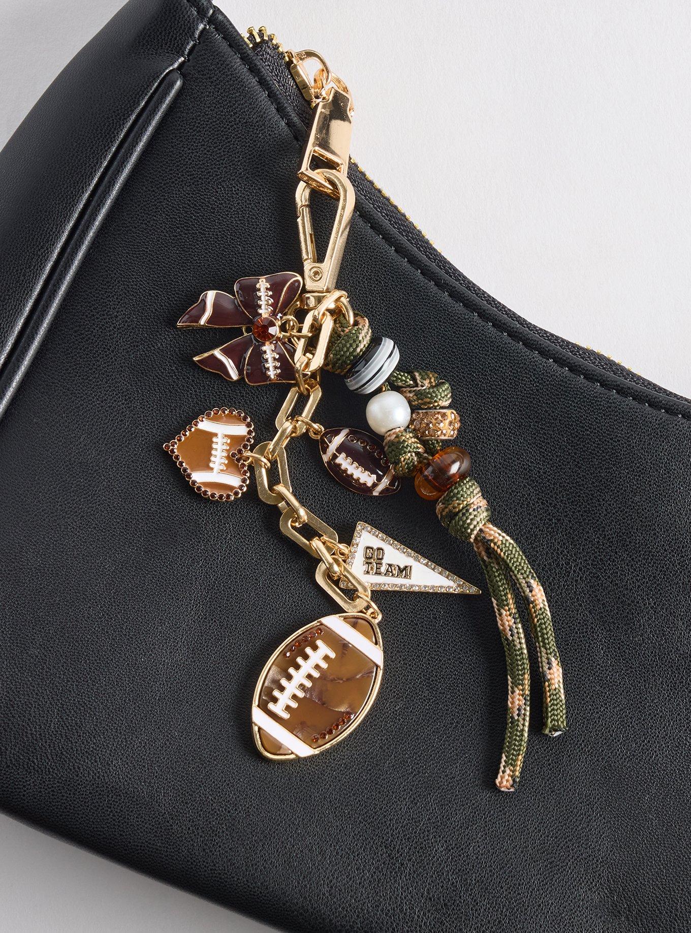 Plus Size Football Bag Charm, , hi-res