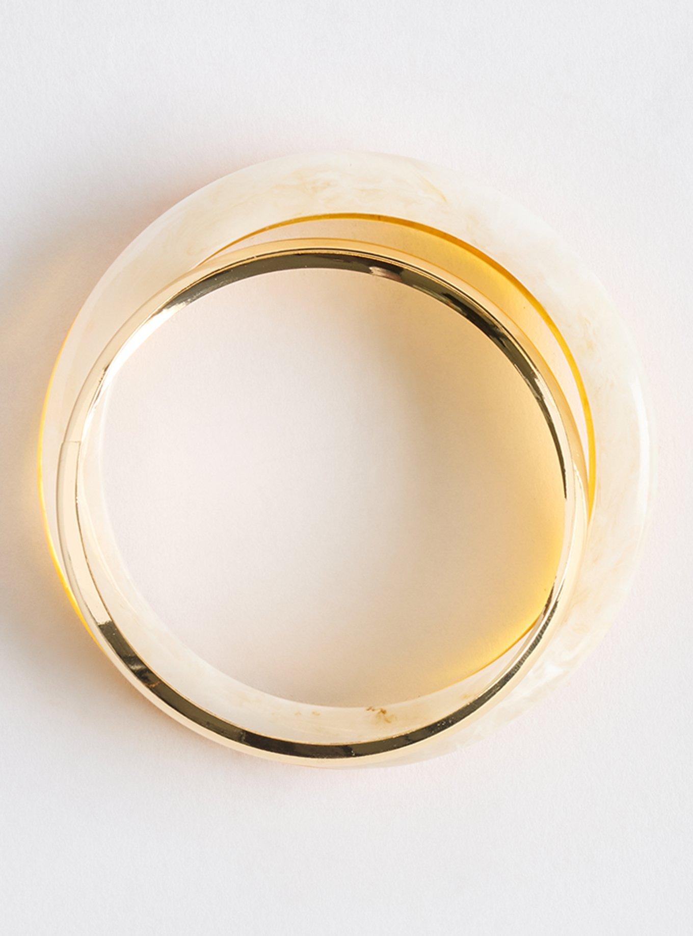 Resin Wavy Bangle Set, MULTI, hi-res