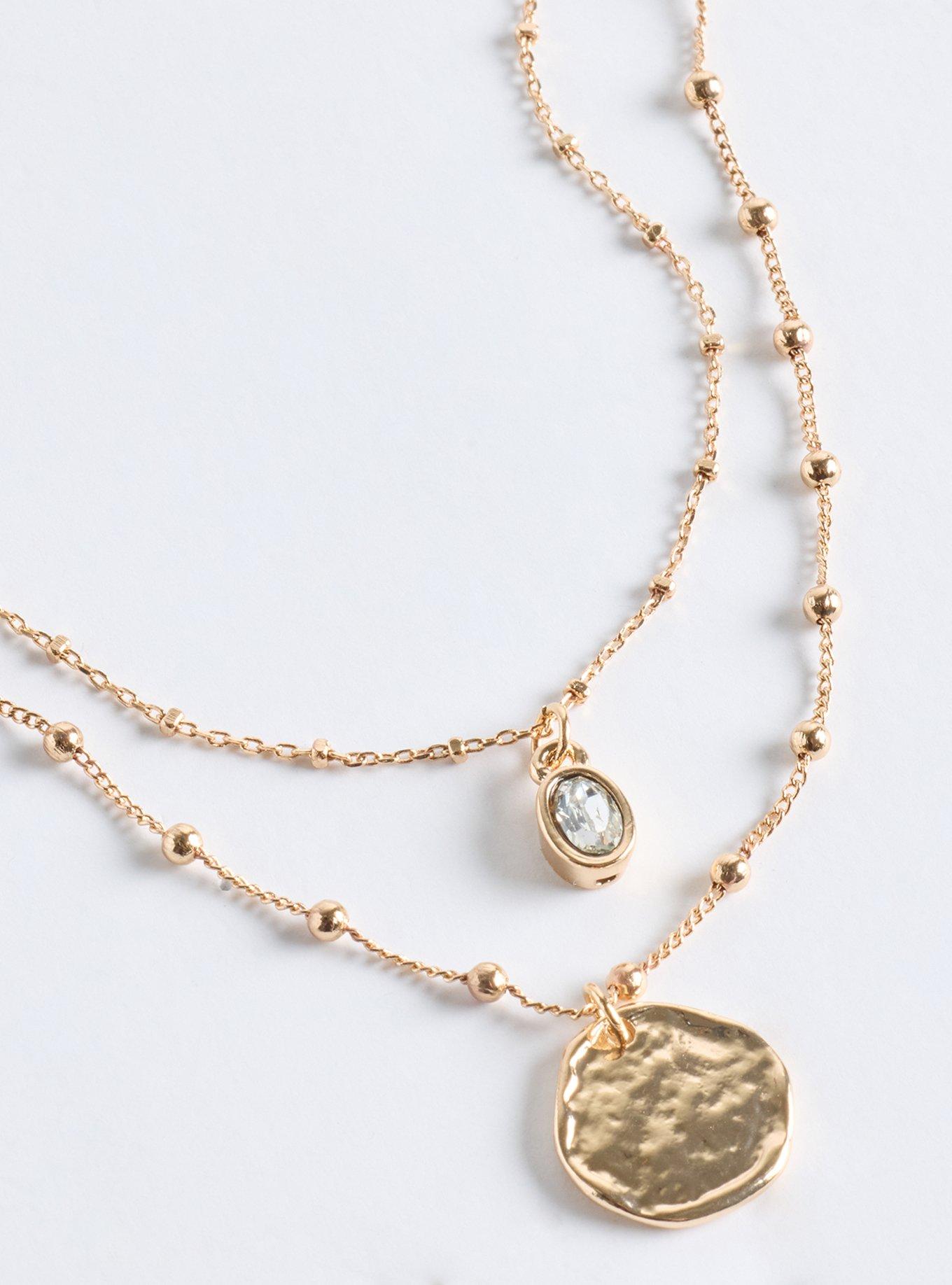 Disc Layered Necklace, , alternate