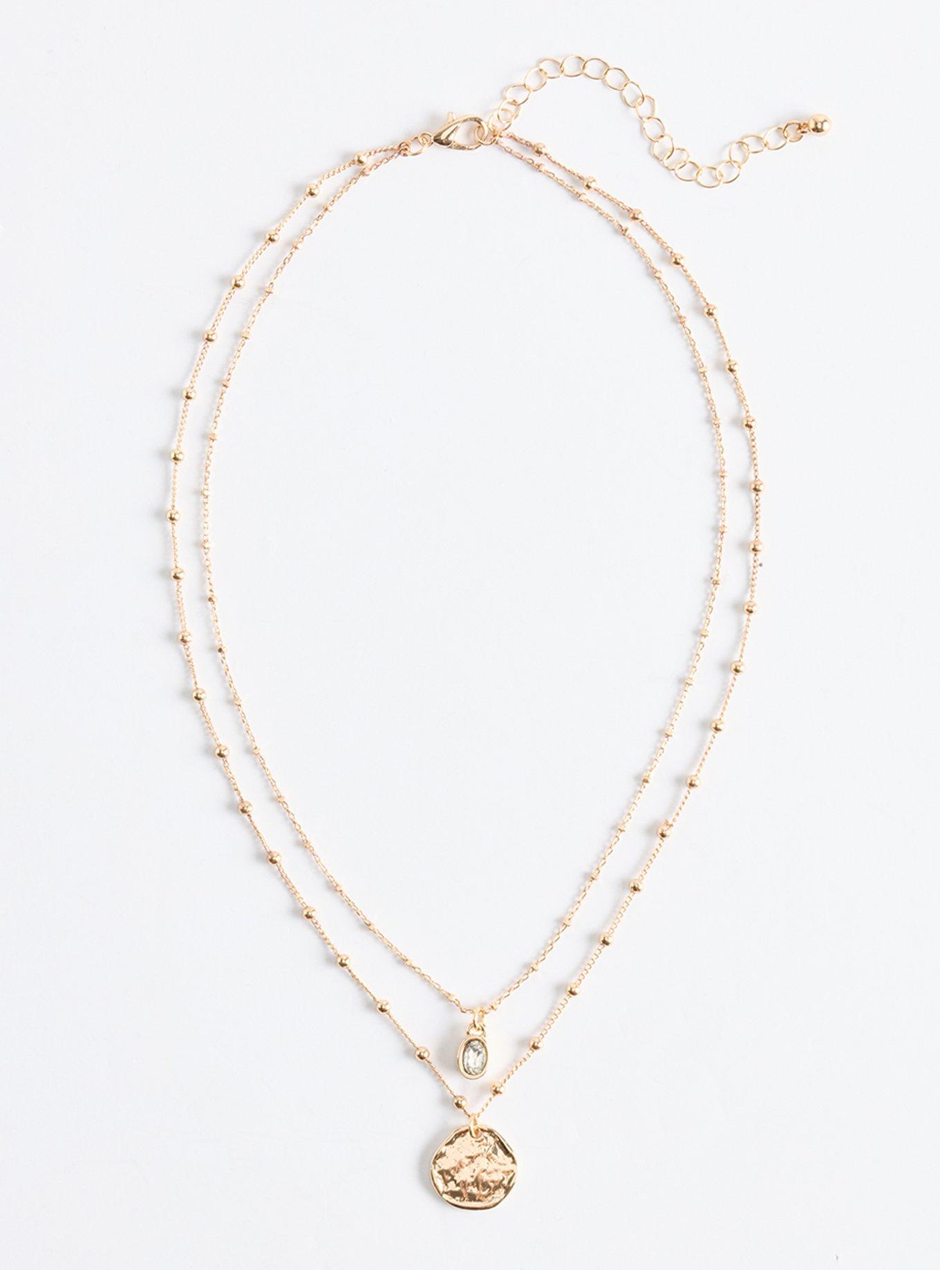 Disc Layered Necklace, , hi-res