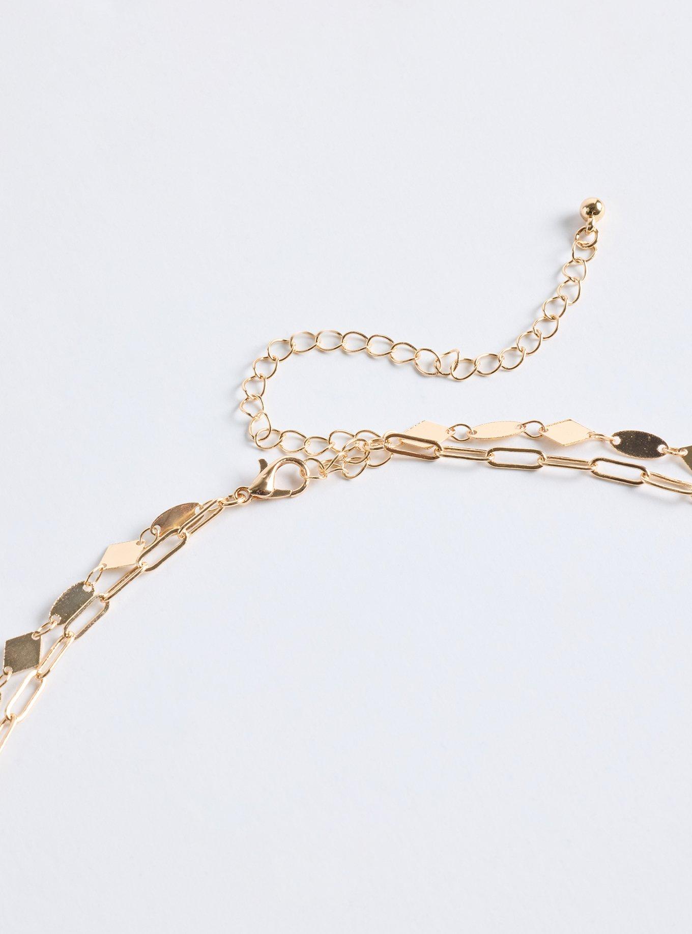 Plus Size Layered Lariat Necklace, , alternate