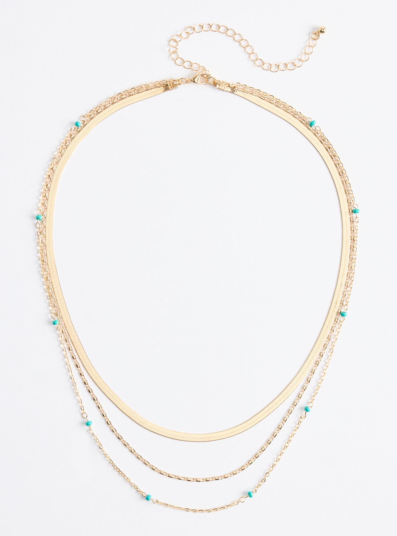 Plus Size Station Layered Necklace, , hi-res