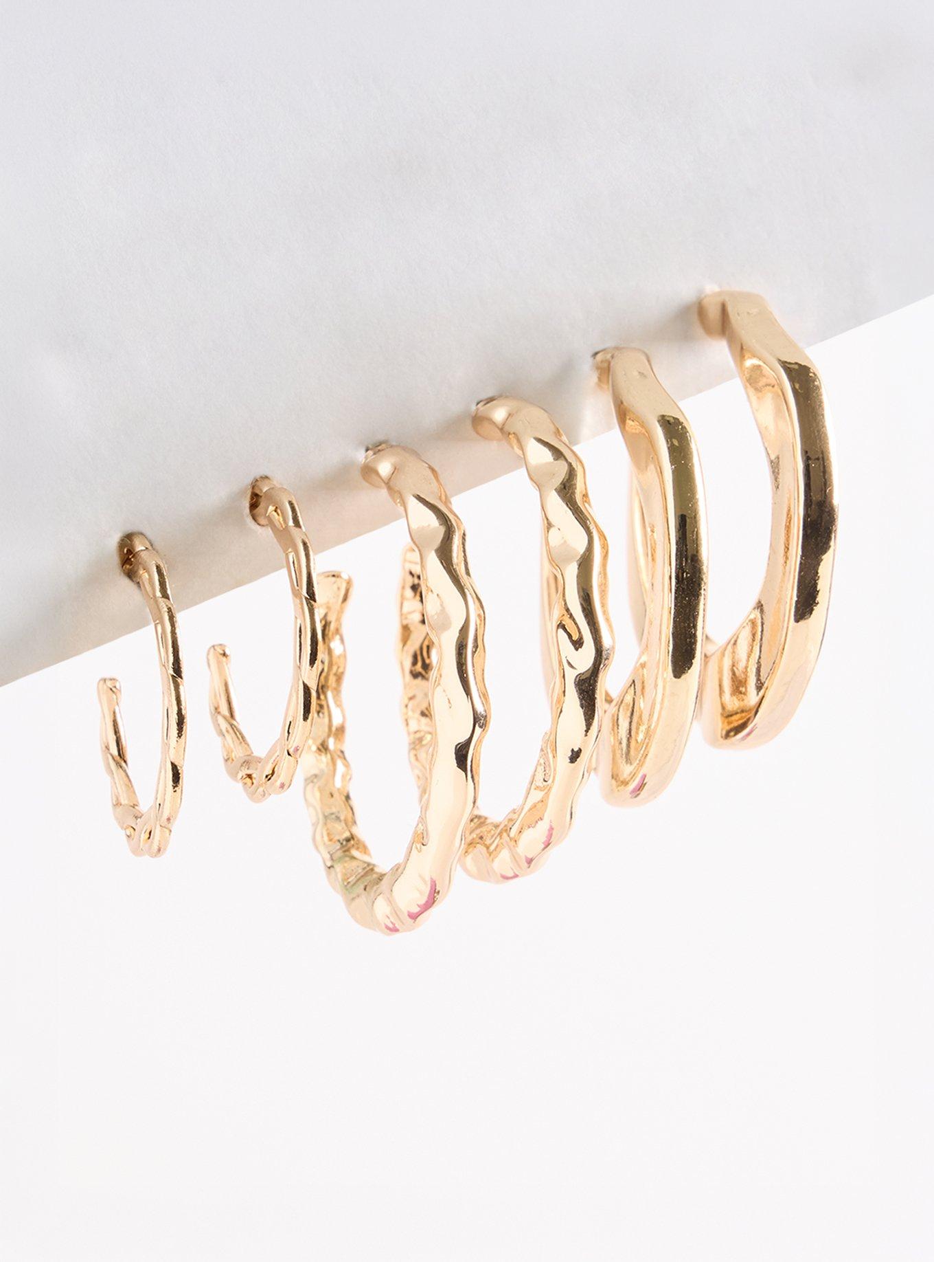 Plus Size Hoop Earring Set, , hi-res