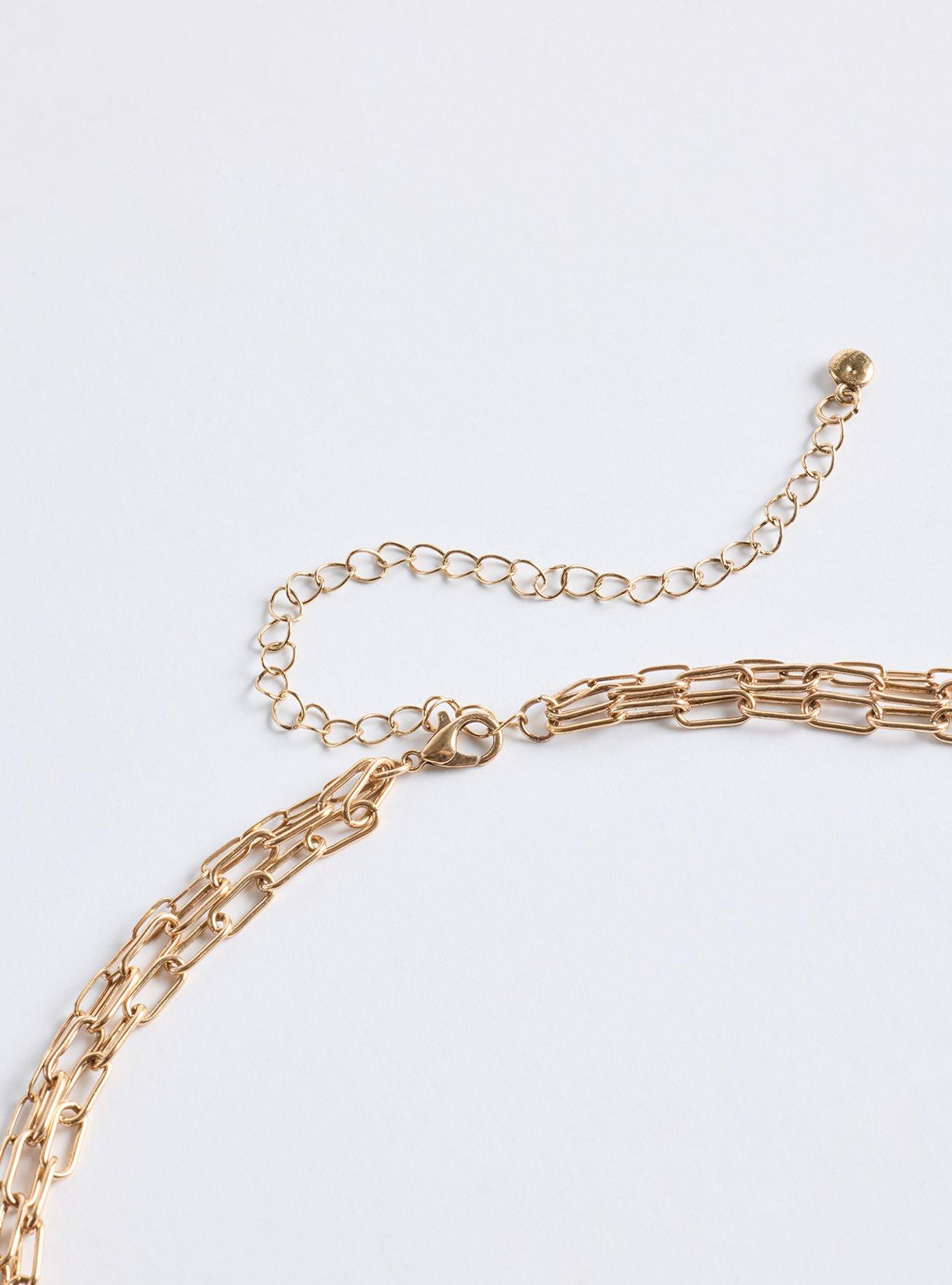 Plus Size Snake Lock Layered Necklace, , alternate