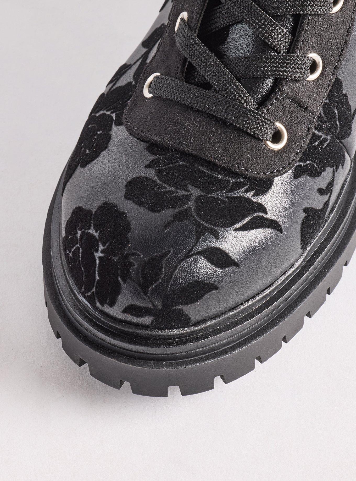Lug Sole Combat Bootie (WW), BLACK ROSE, alternate