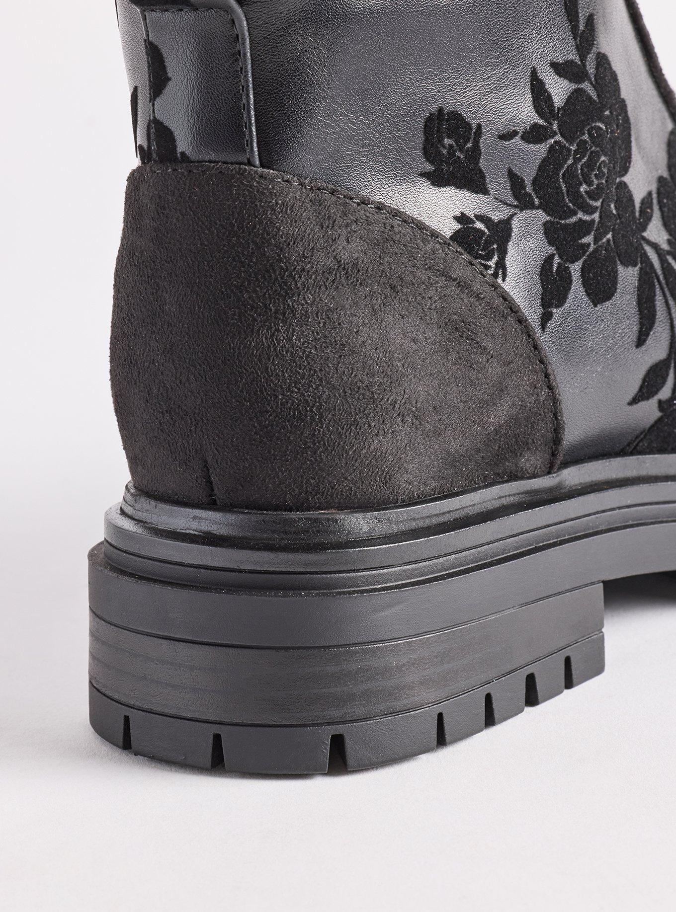 Lug Sole Combat Bootie (WW), BLACK ROSE, alternate