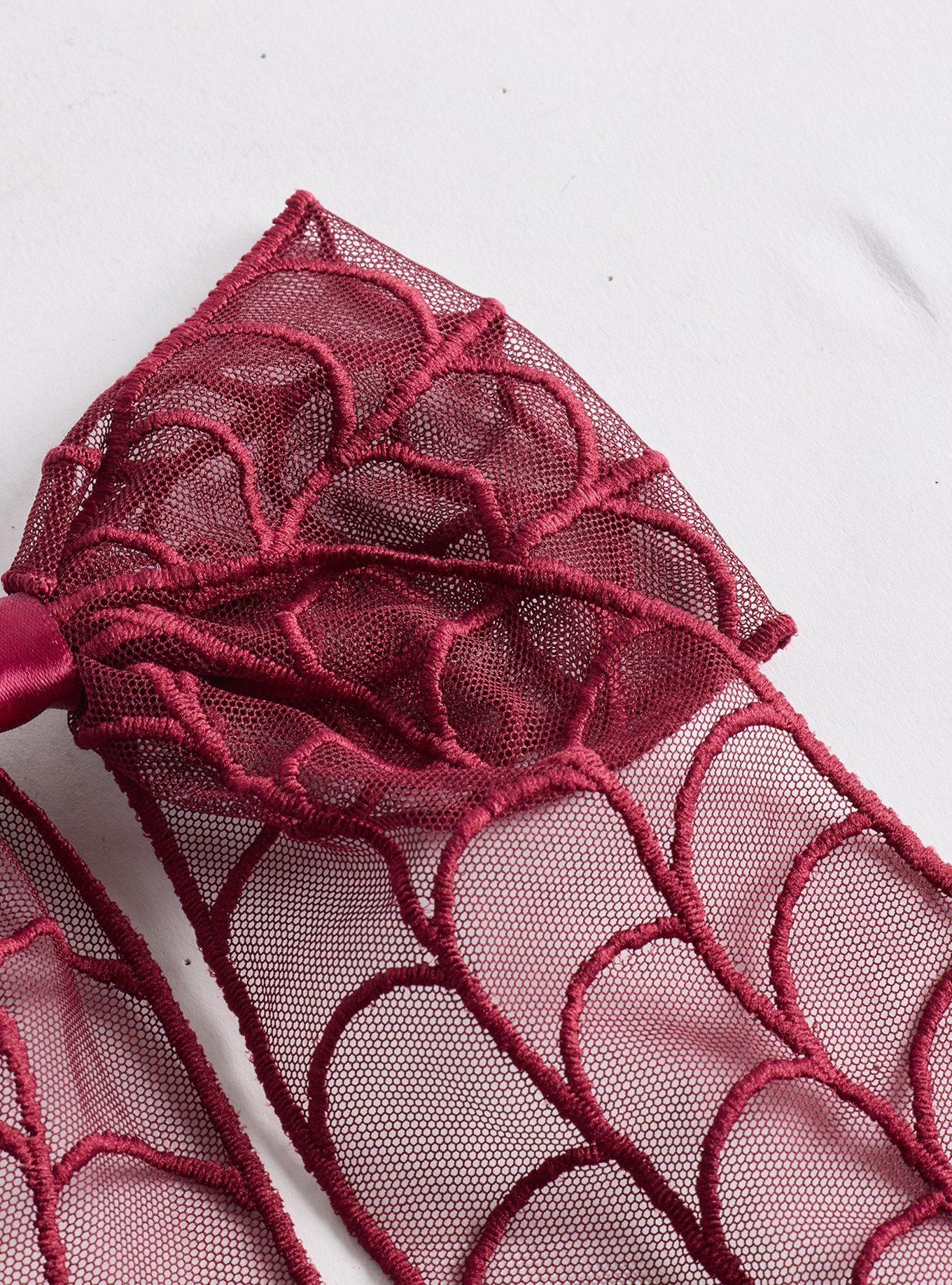 Plus Size Spider Web Bow Barrette, BURGUNDY, alternate