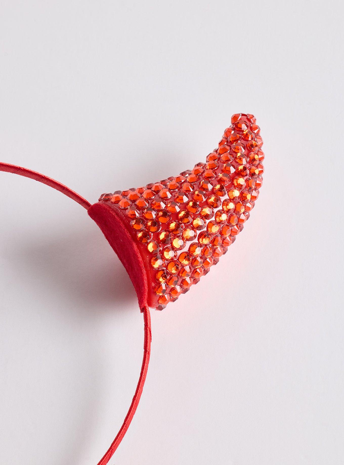 Plus Size Devil Horns Headband, , alternate
