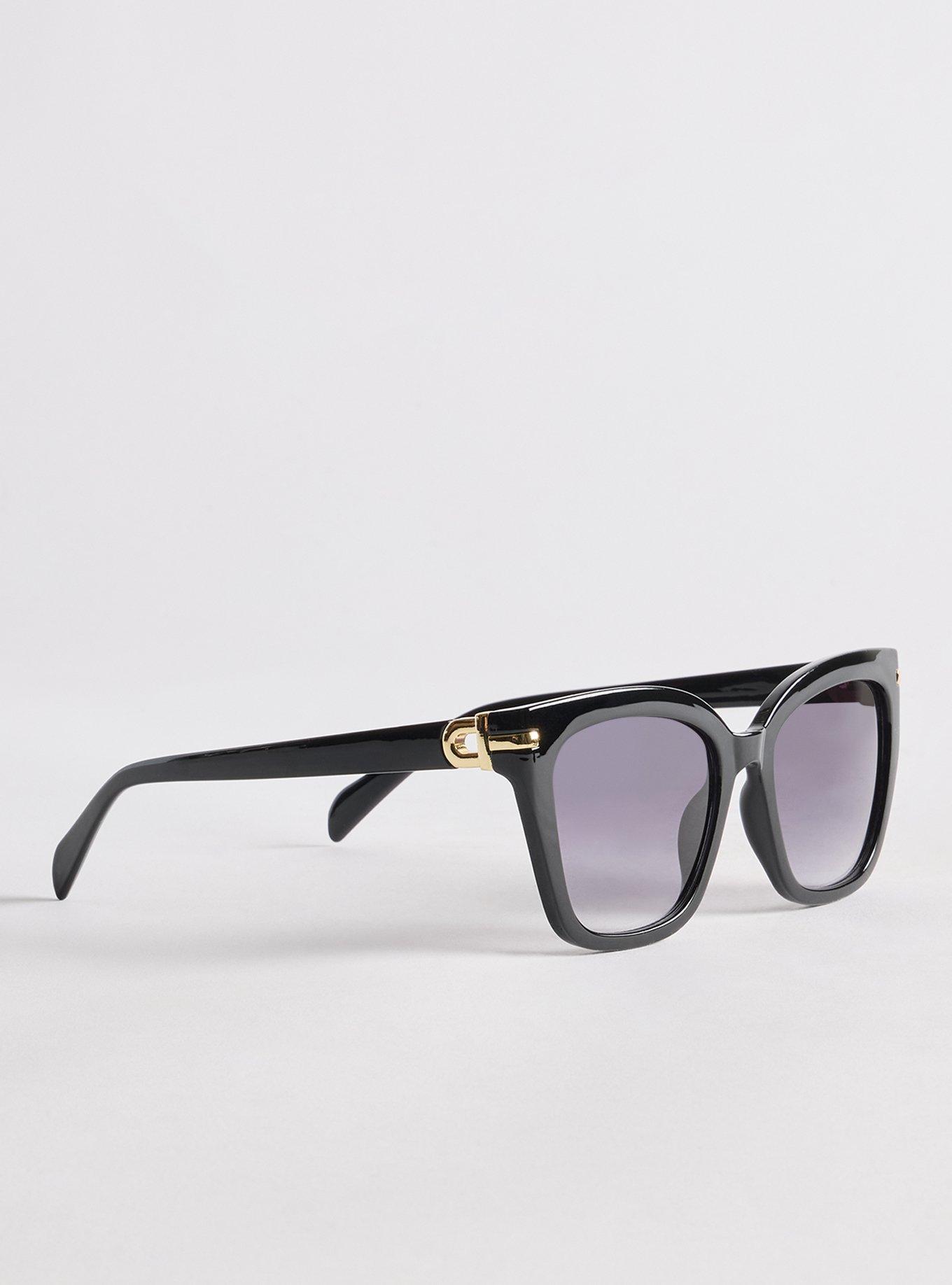 Plus Size Square Cat-Eye Sunglasses, , alternate