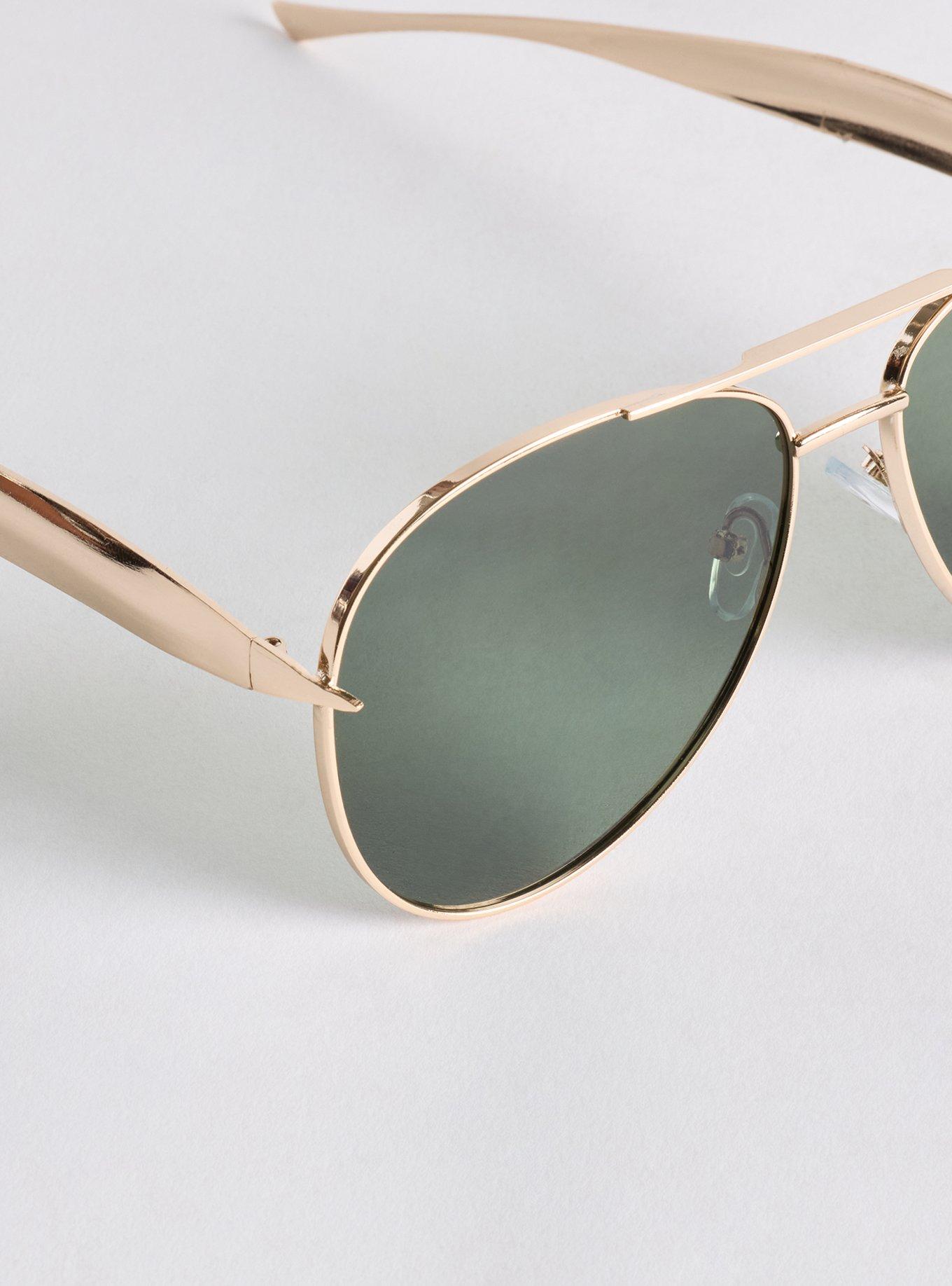 Plus Size Aviator Sunglasses, , alternate