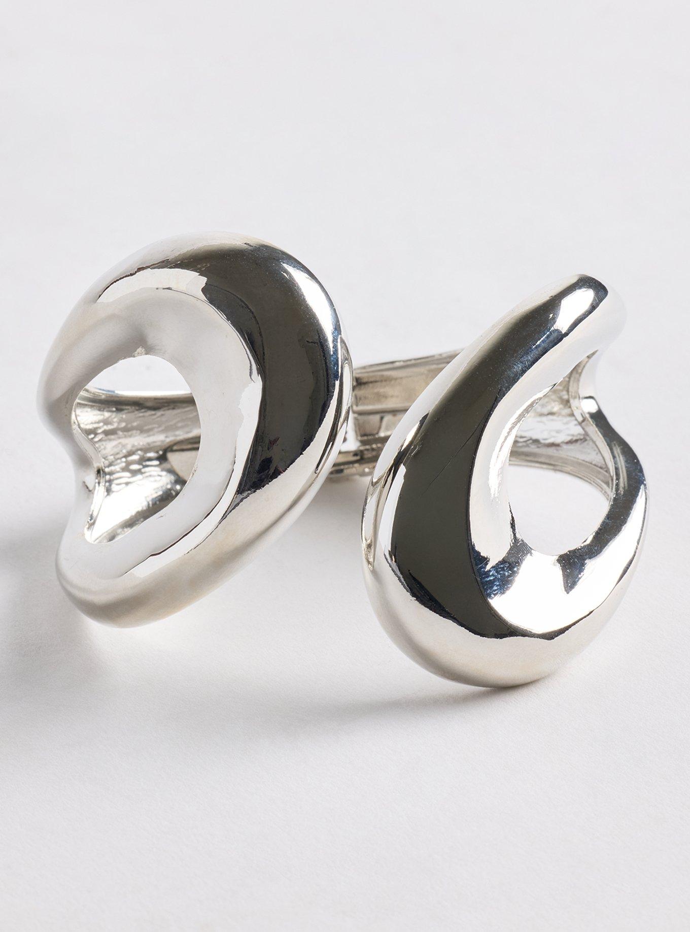 Double Cuff Bracelet, SILVER, alternate