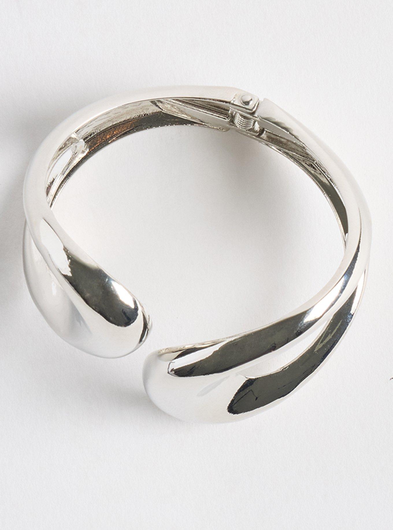 Double Cuff Bracelet, SILVER, hi-res