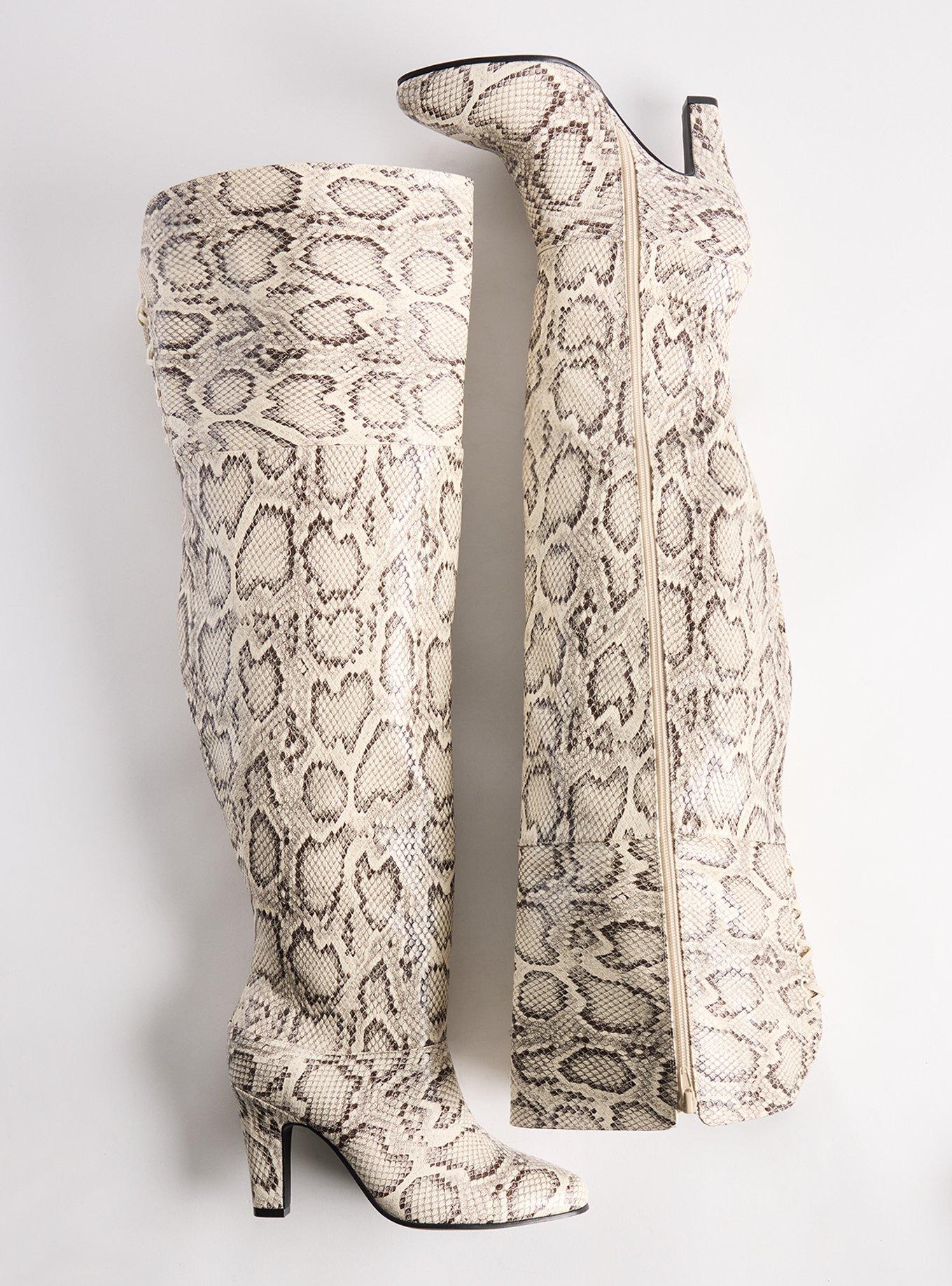 Corset Back Over the Knee Boot (WW), SNAKE, hi-res