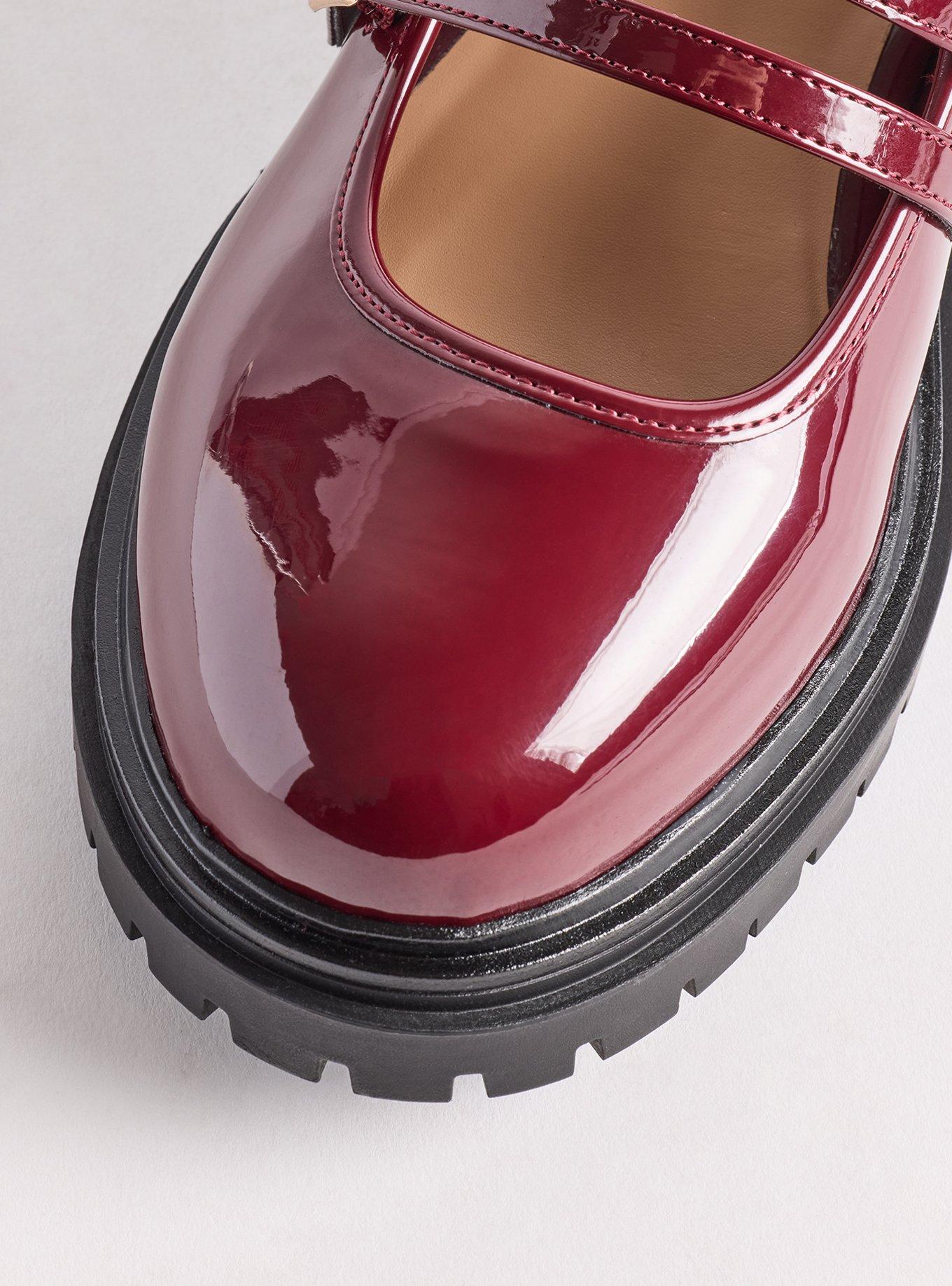 Lug Sole Mary Jane Flat (WW), OXBLOOD PATENT, alternate