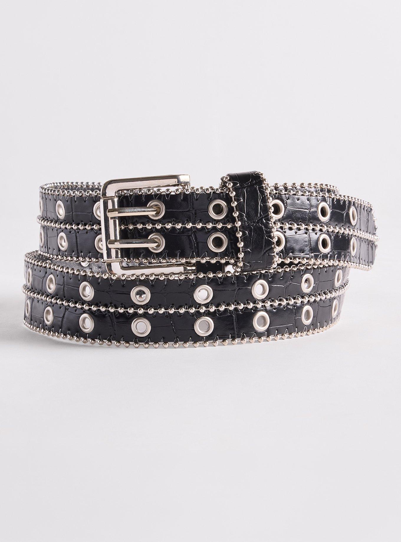 Shotbead Grommet Jean Belt, BLACK, hi-res