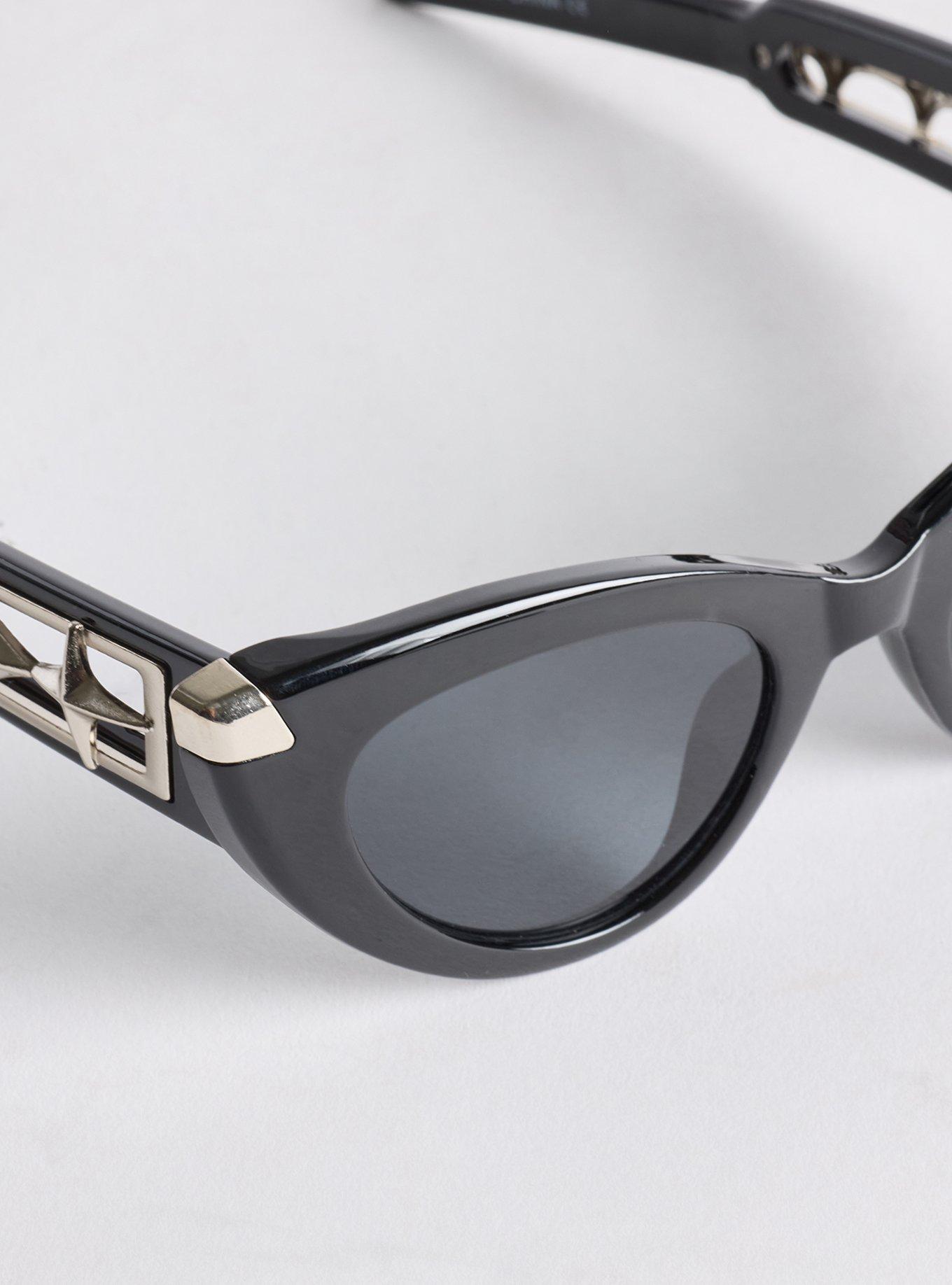 Edgy Cat-Eye Sunglasses, , alternate