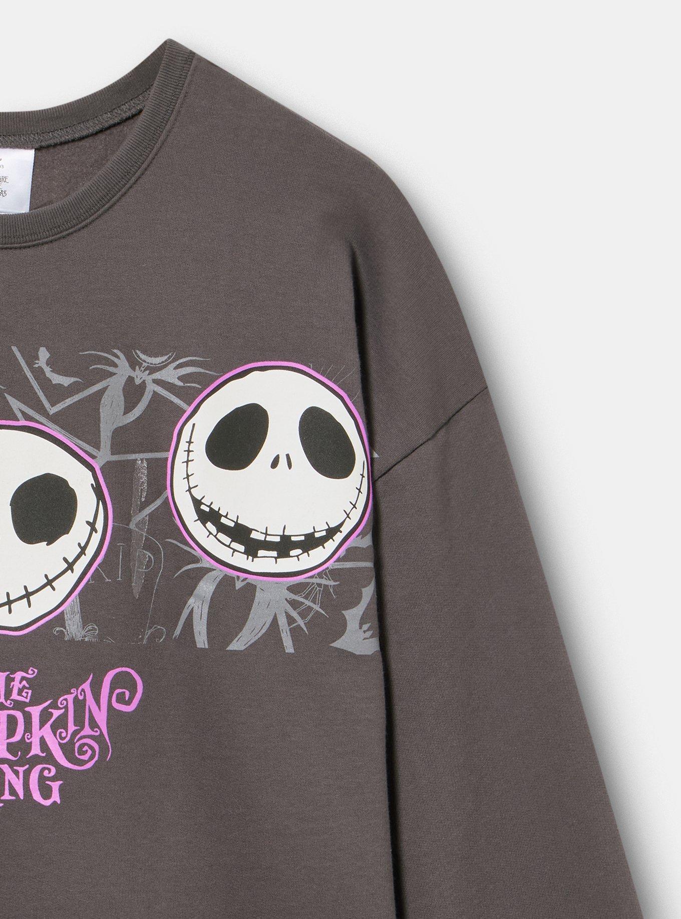 Plus Size Disney Nightmare Before Christmas Fleece Sweatshirt, VINTAGE BLACK, alternate