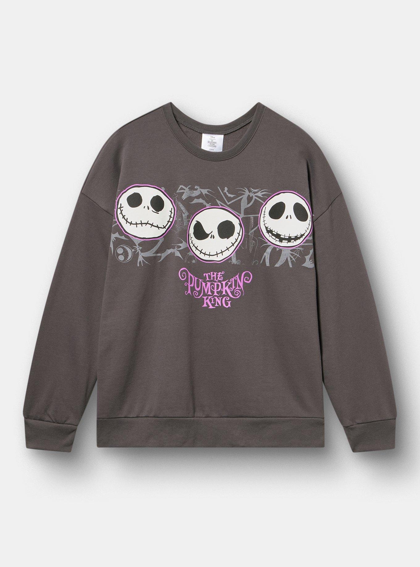 Plus Size Disney Nightmare Before Christmas Fleece Sweatshirt, VINTAGE BLACK, hi-res