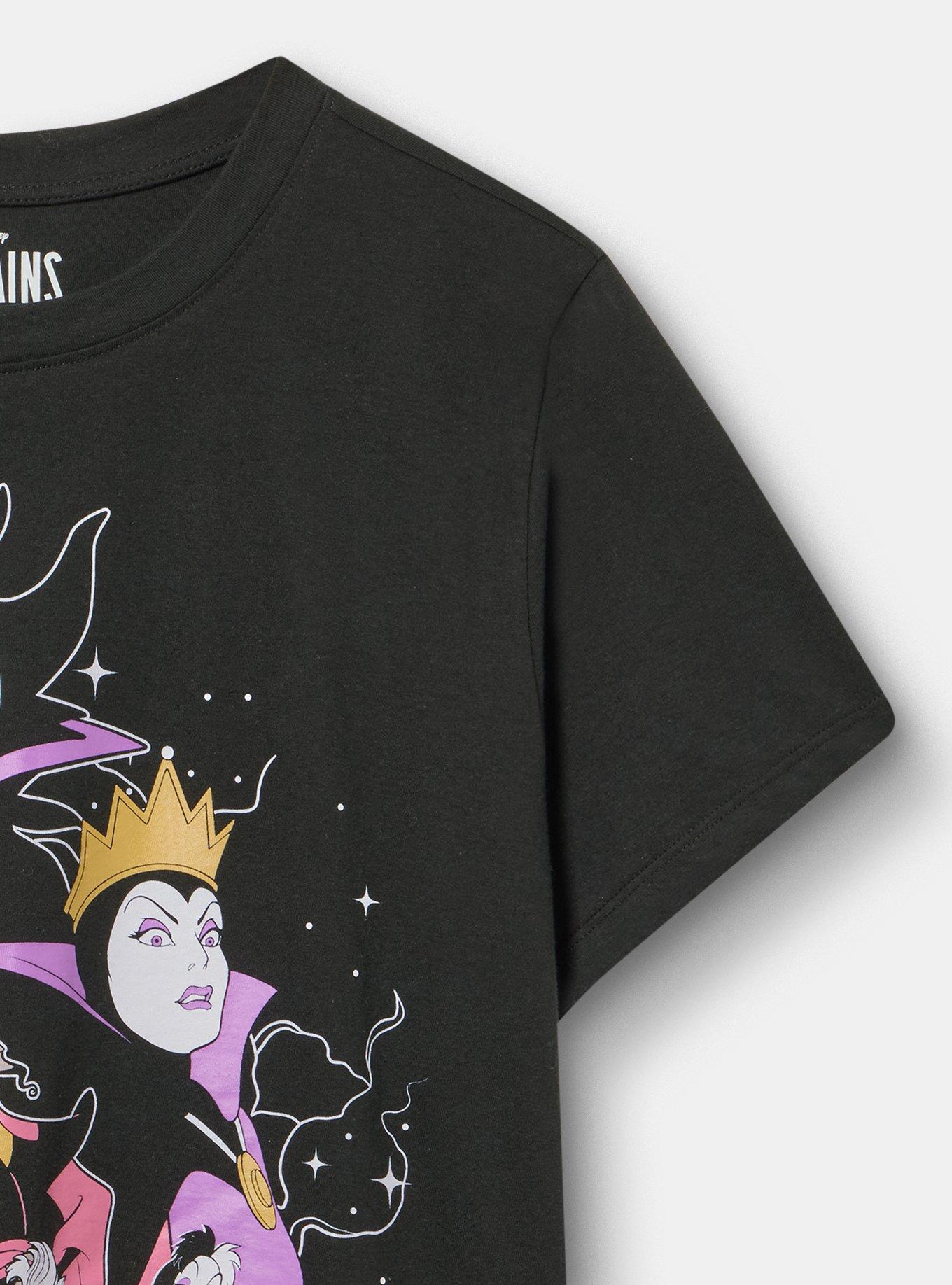 Disney Villains Group Classic Cotton Crew Tee, DEEP BLACK, alternate