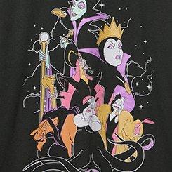 Disney Villains Group Classic Cotton Crew Tee, DEEP BLACK, swatch