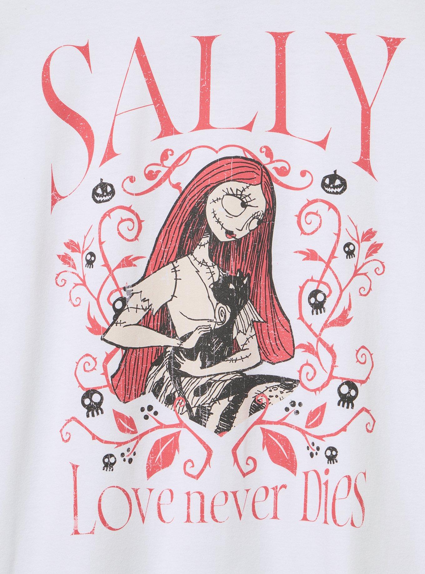 Nightmare Before Christmas Sally Classic Fit Cotton Crew Tee, BRIGHT WHITE, alternate