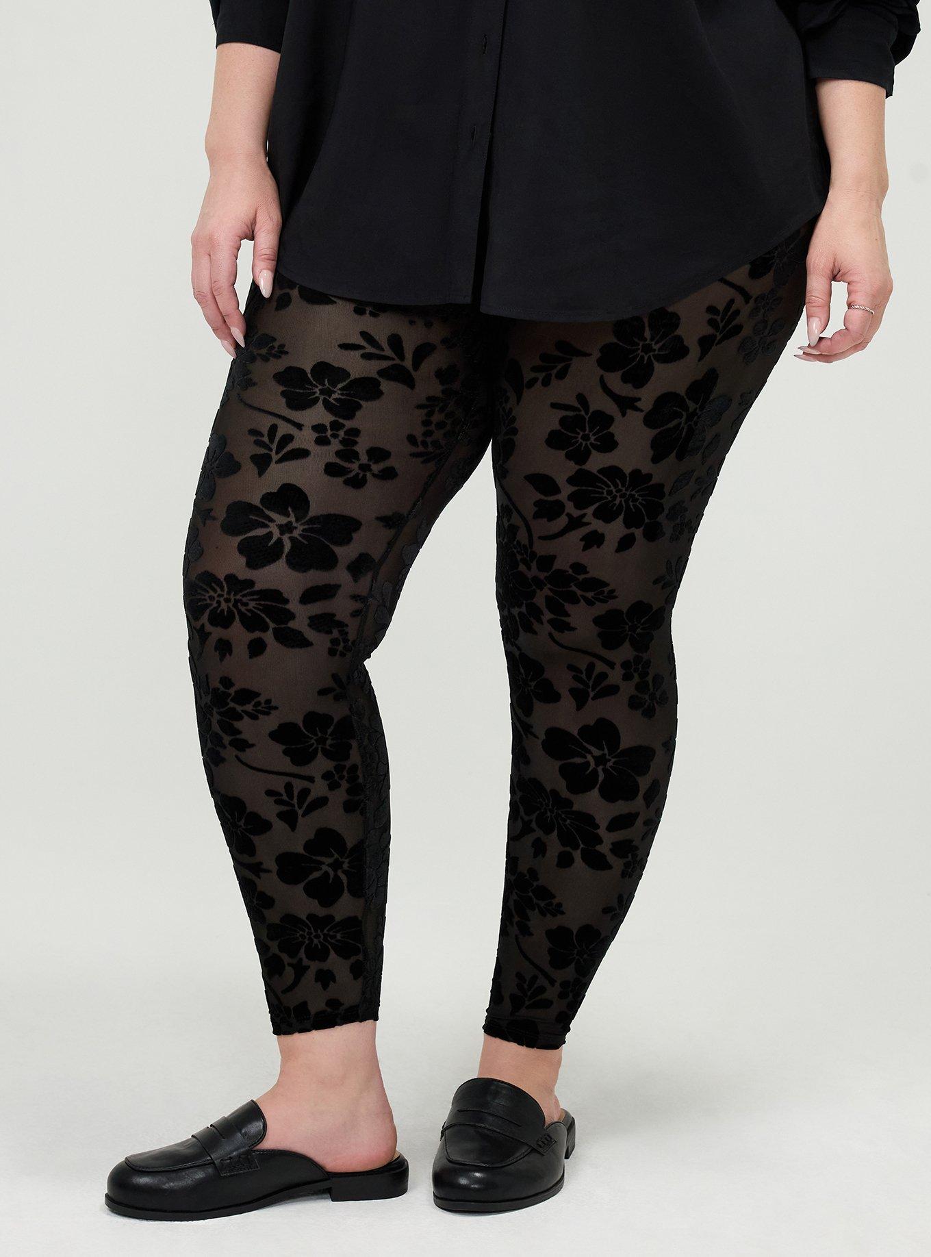 Full-Length Burnout Legging, DEEP BLACK, alternate