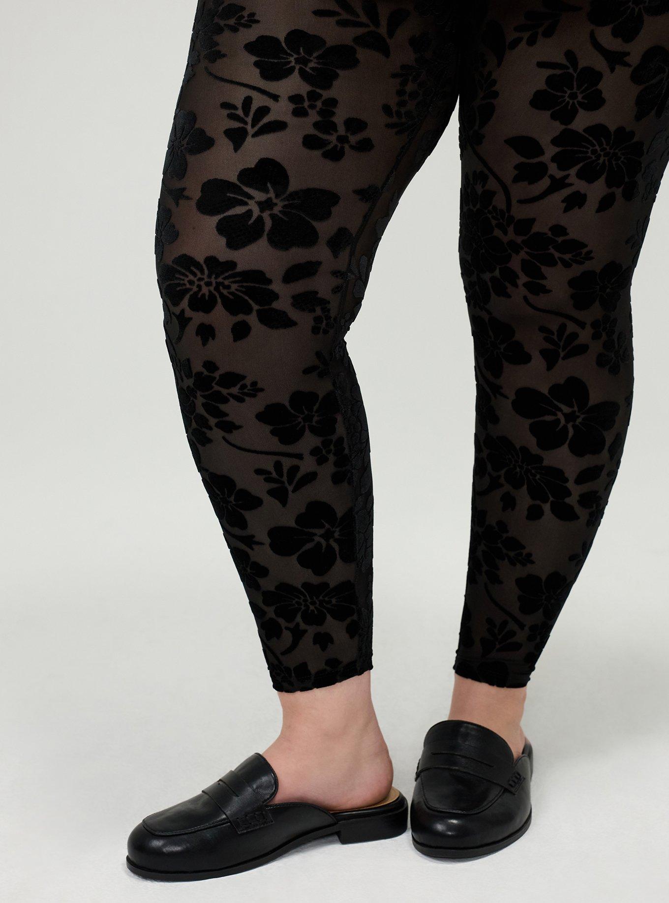 Full-Length Burnout Legging, DEEP BLACK, alternate
