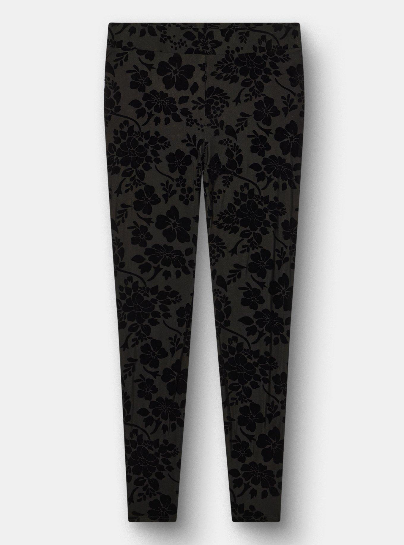 Full-Length Burnout Legging, DEEP BLACK, flat