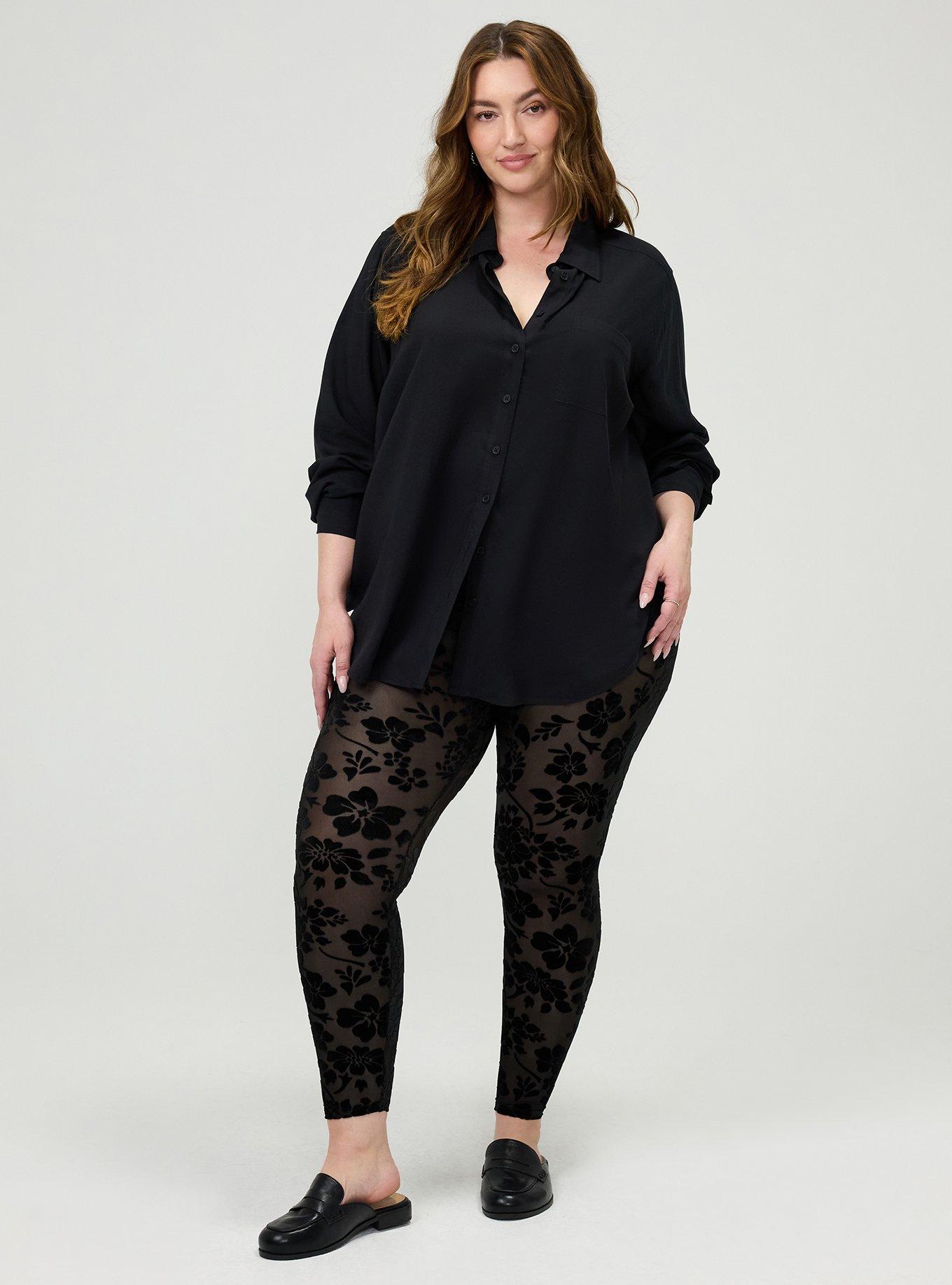 Full-Length Burnout Legging, DEEP BLACK, hi-res