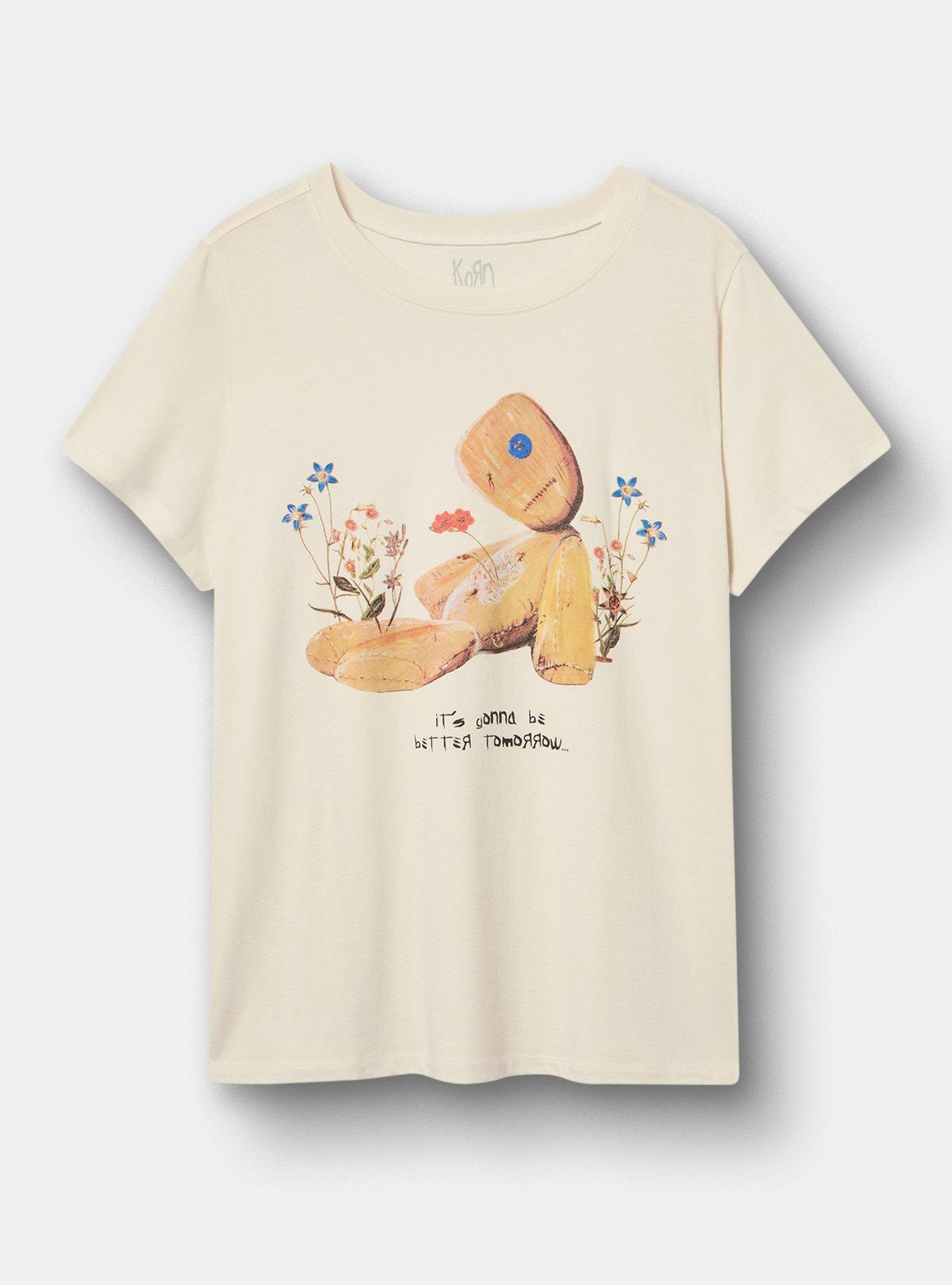Korn Doll Classic Cotton Crew Tee, WHISPER WHITE, hi-res