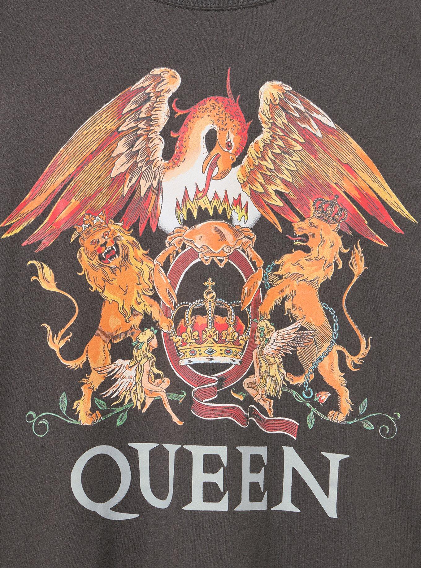 Plus Size Queen Classic Cotton Crew Tee, VINTAGE BLACK, alternate