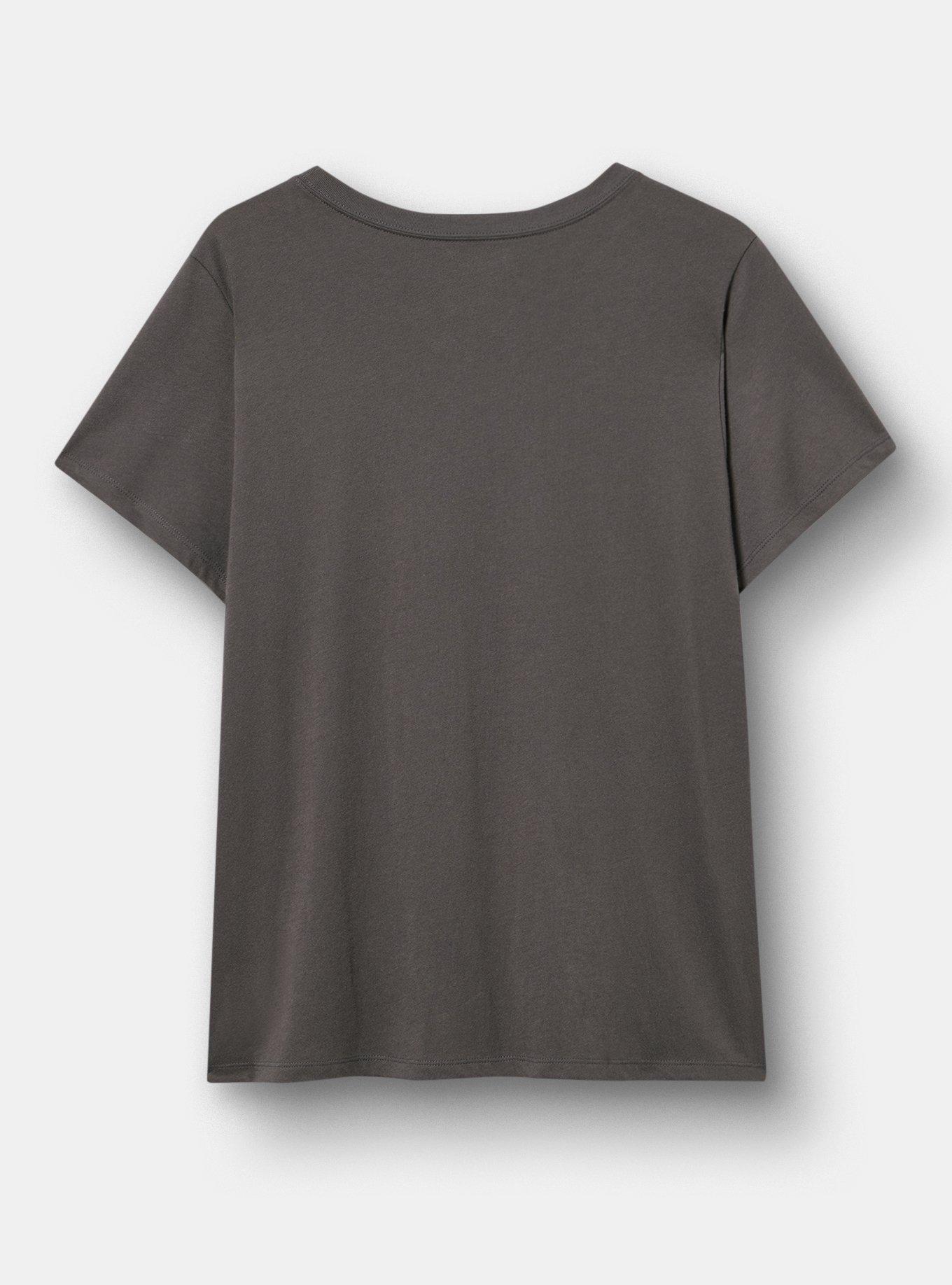 Plus Size Queen Classic Cotton Crew Tee, VINTAGE BLACK, alternate