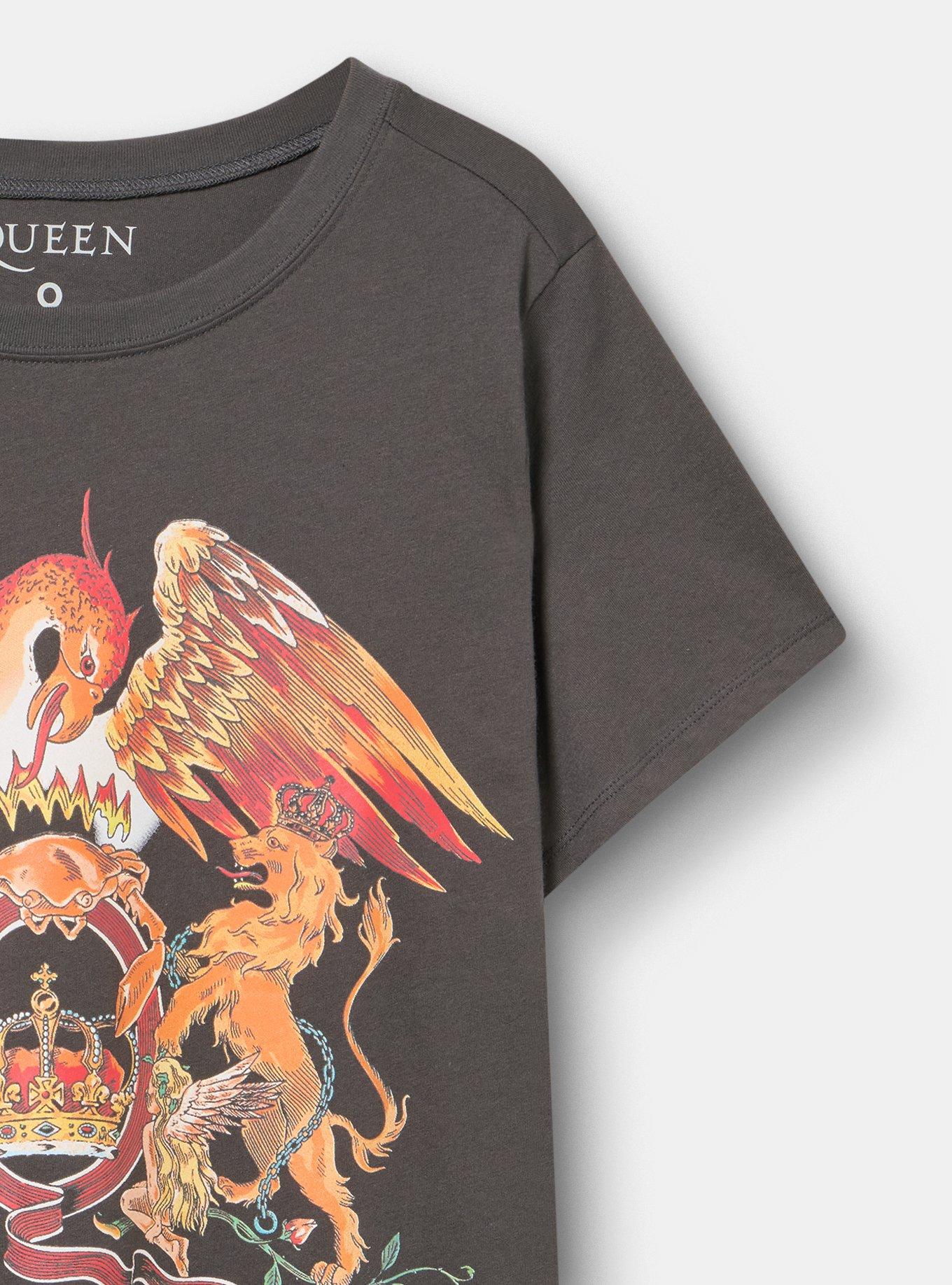 Plus Size Queen Classic Cotton Crew Tee, VINTAGE BLACK, alternate