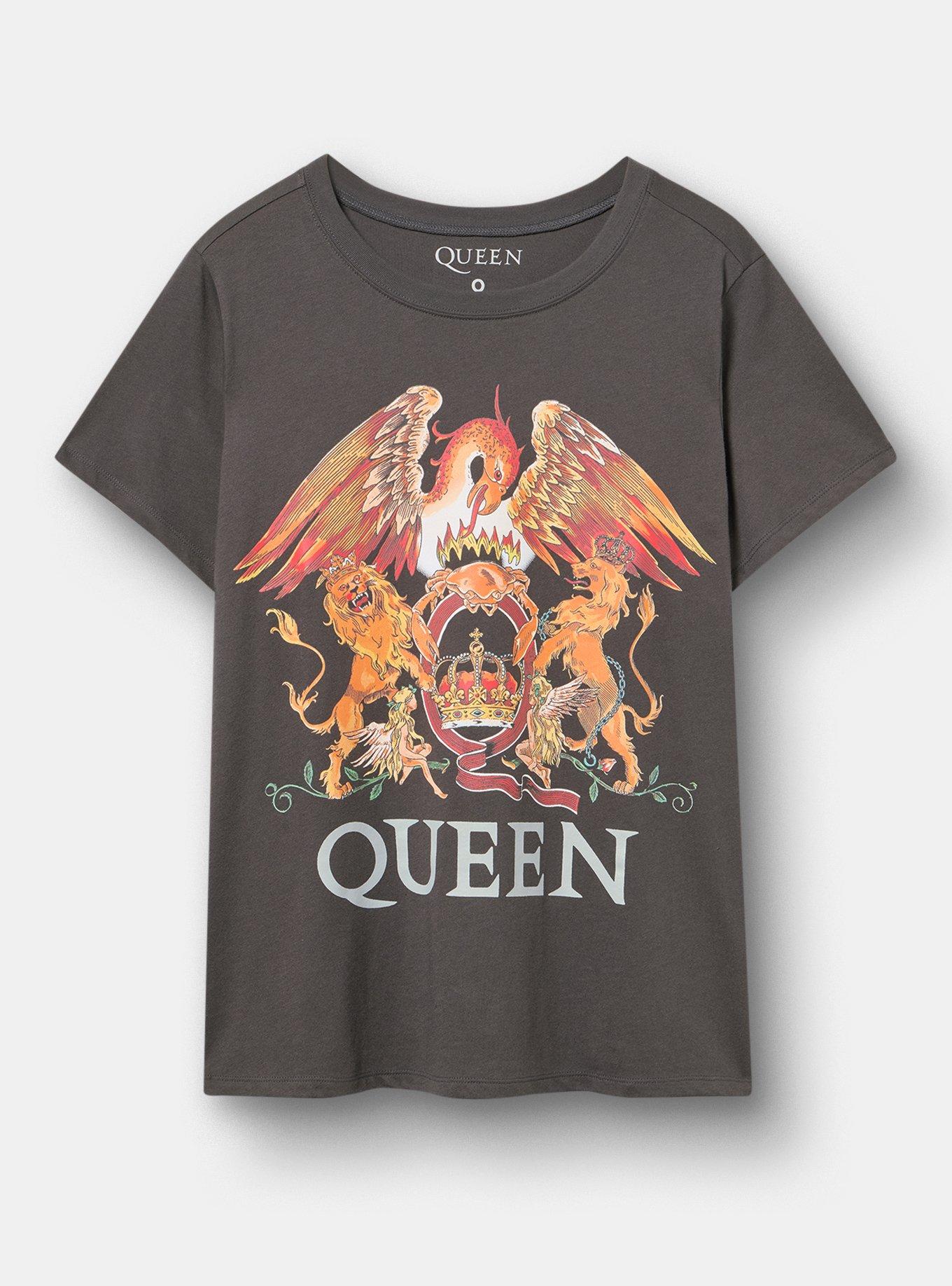 Plus Size Queen Classic Cotton Crew Tee, VINTAGE BLACK, hi-res