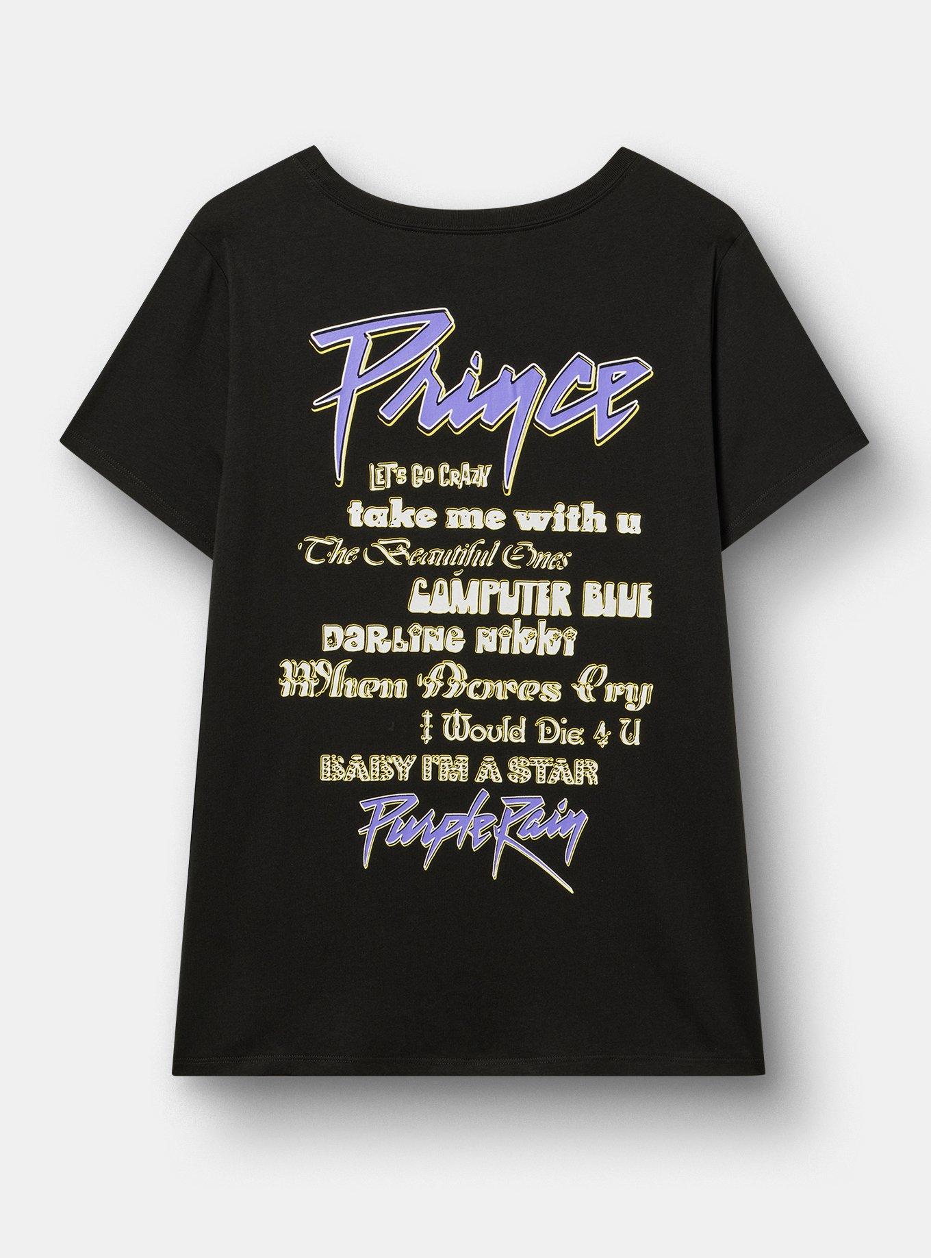 Prince Classic Cotton Crew Tee, DEEP BLACK, alternate