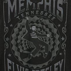 Elvis Classic Cotton V-Neck Tee, DEEP BLACK, swatch