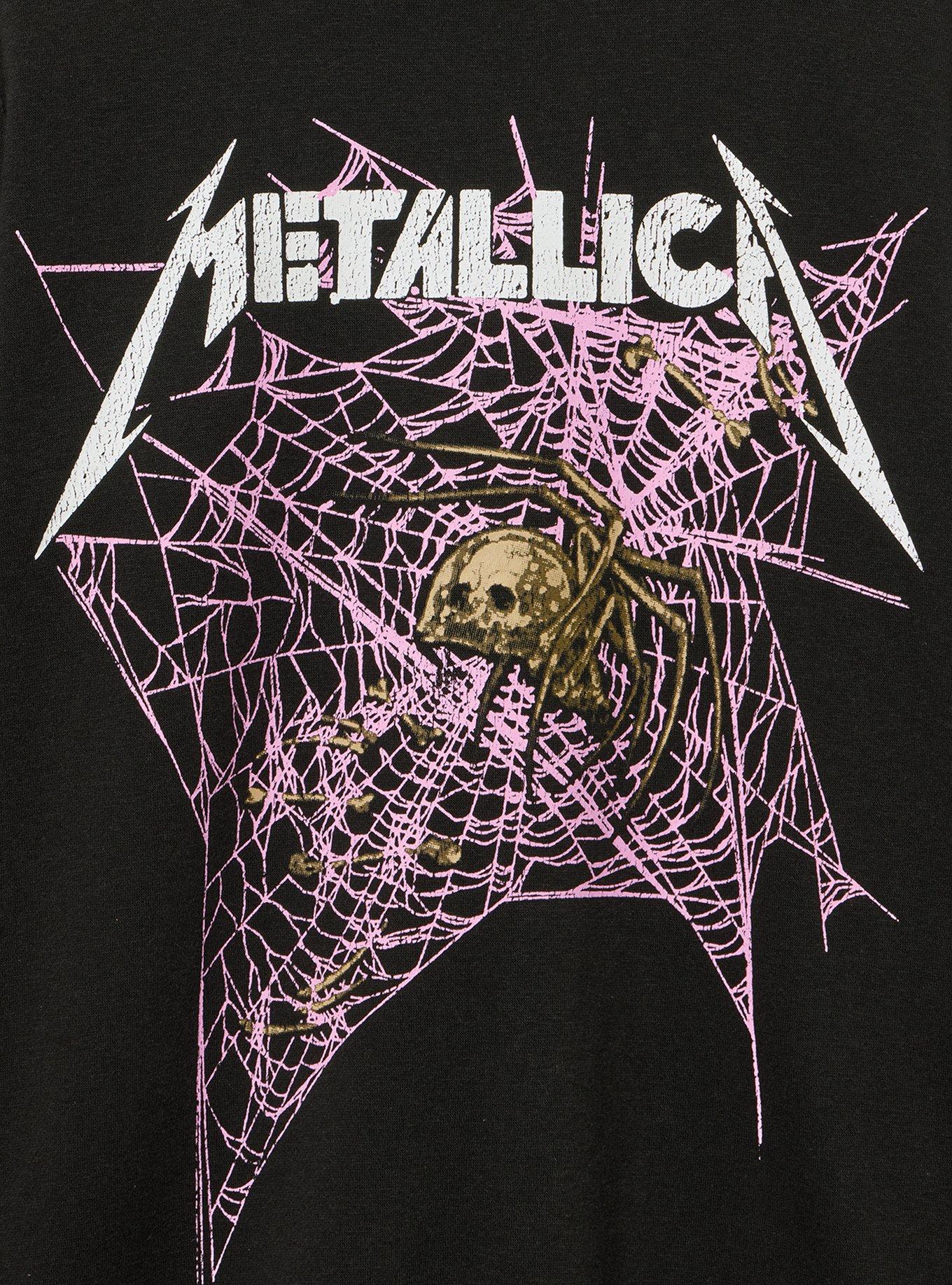 Metallica Webs Classic Cozy Fleece Sweatshirt, DEEP BLACK, alternate