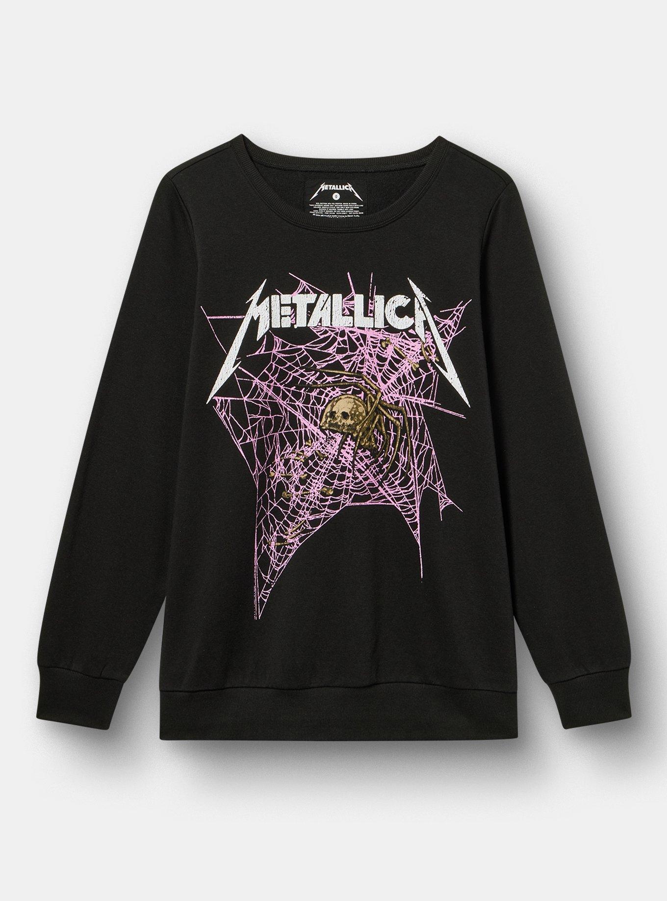 Metallica Webs Classic Cozy Fleece Sweatshirt, DEEP BLACK, hi-res