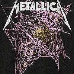 Metallica Webs Classic Cozy Fleece Sweatshirt, DEEP BLACK, swatch