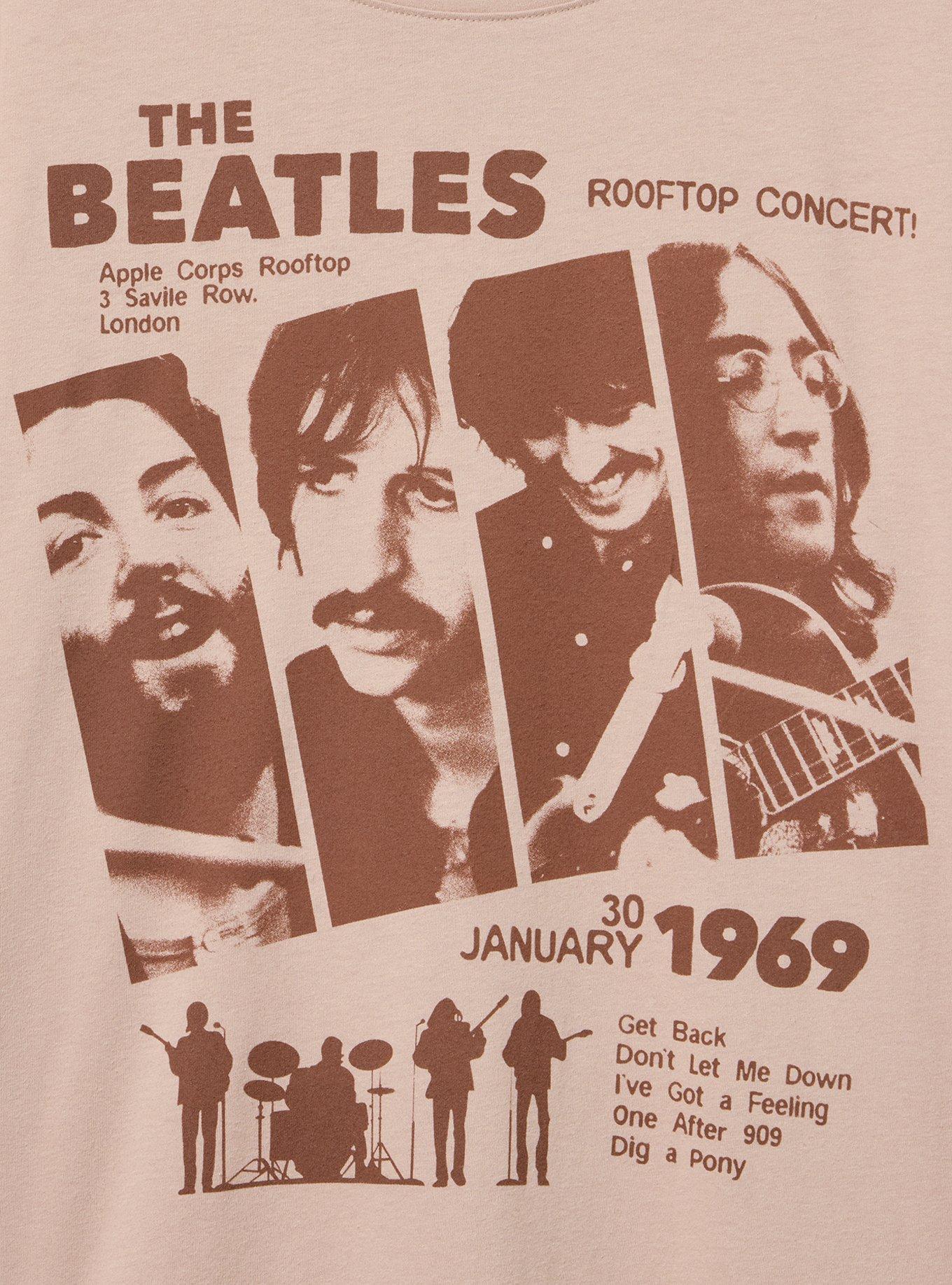 Plus Size The Beatles Classic Cotton Crew Tee, BEATLES 1969 MUSHROOM, alternate