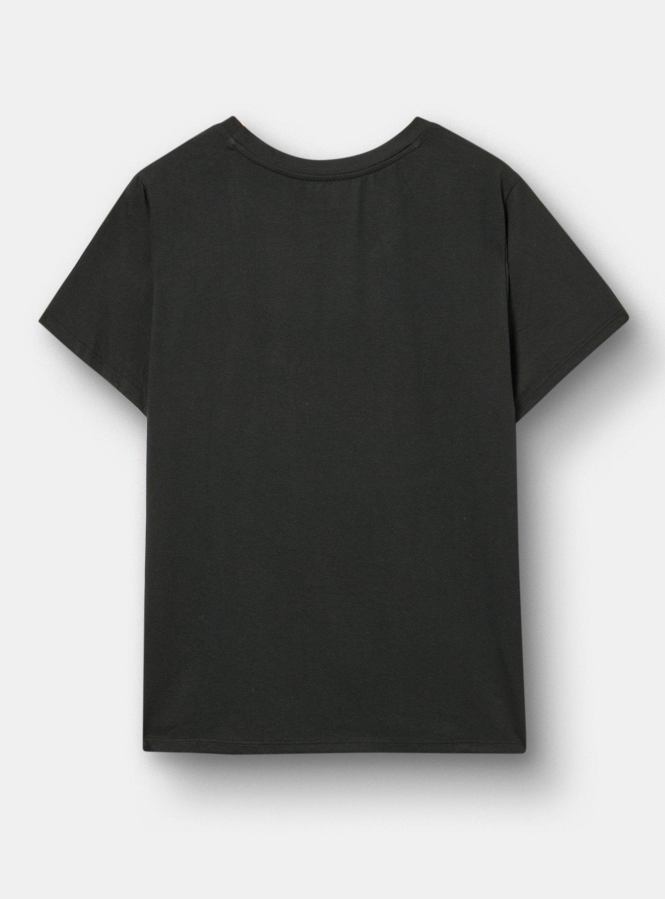 Disney Minnie Mouse Classic Cotton Crew Tee, MINNIE MOUSE ROSES DEEP BLACK, alternate