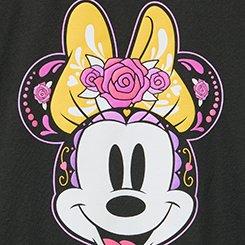 Disney Minnie Mouse Classic Cotton Crew Tee, MINNIE MOUSE ROSES DEEP BLACK, swatch