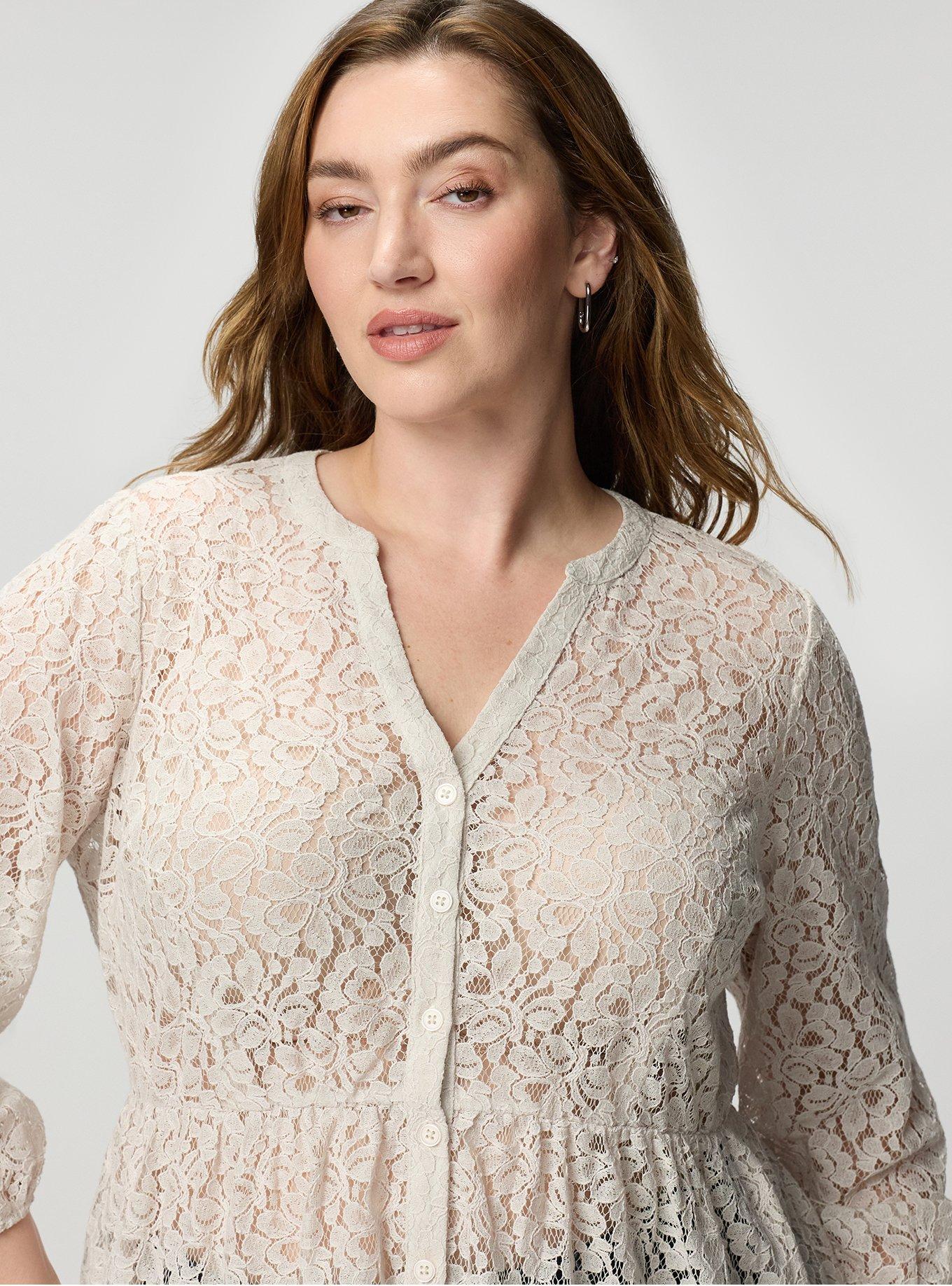 3/4 Sleeve Lexie Babydoll High-Low Tunic, WIND CHIME, alternate