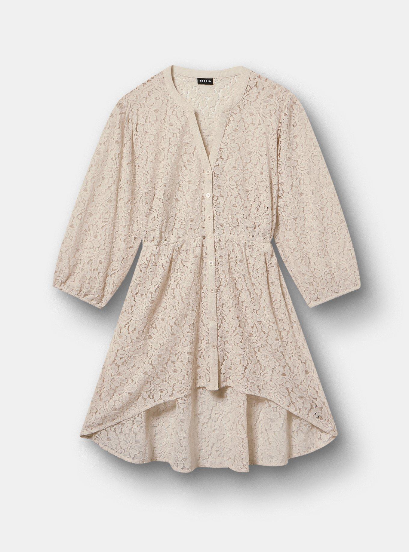 3/4 Sleeve Lexie Babydoll High-Low Tunic, WIND CHIME, flat