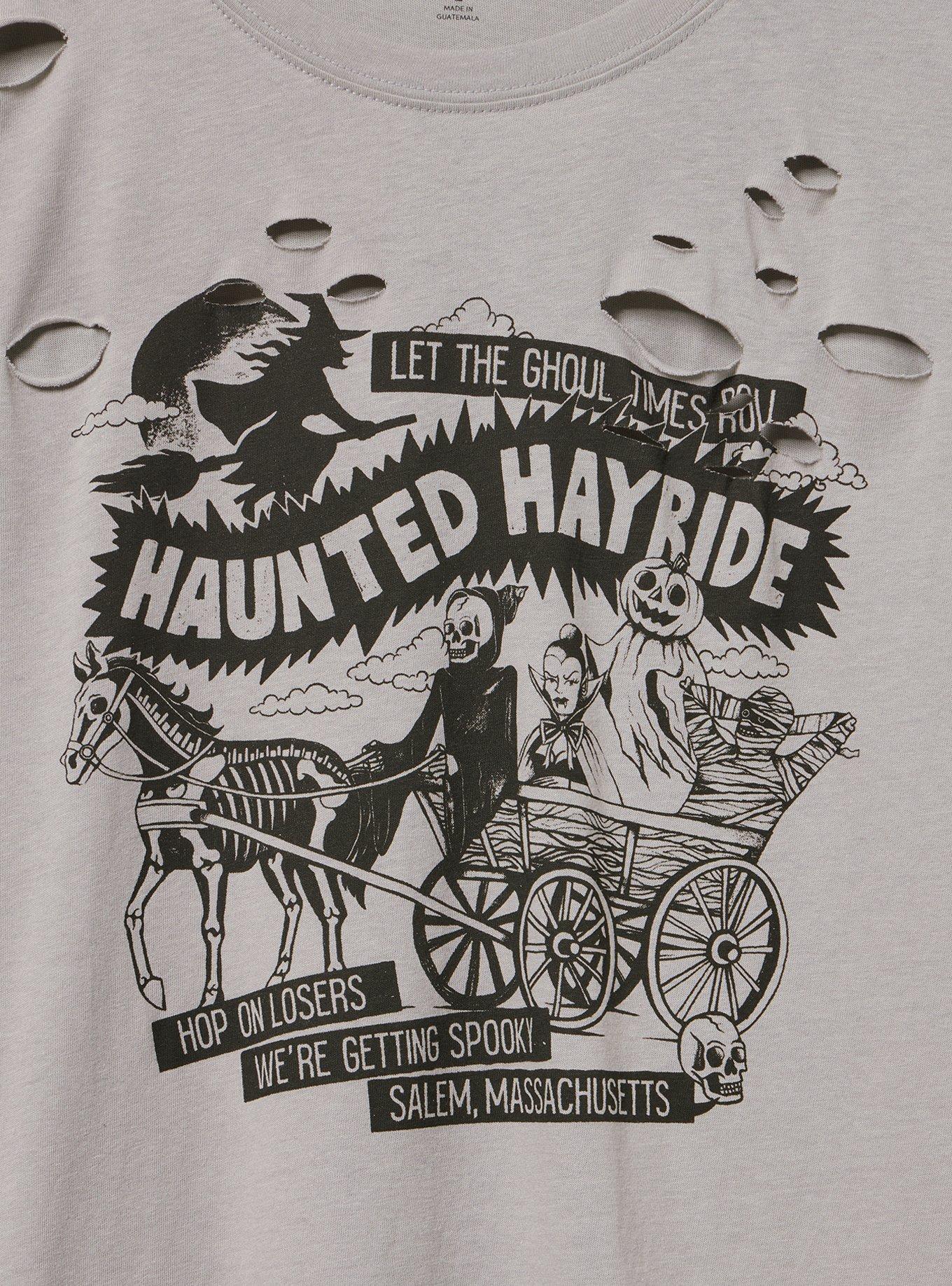 Heritage Jersey Destructed Roll Sleeve Tee, HAUNTED HAYRIDE FORMAL GRAY, alternate